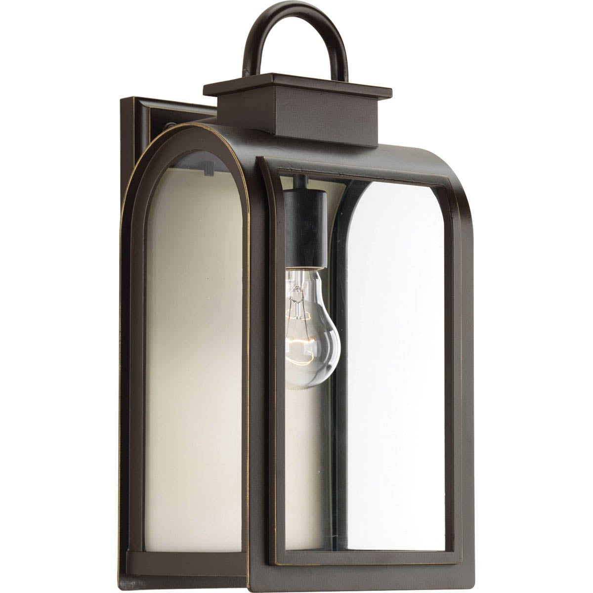 16" Bronze Aluminum Wall Lantern with Clear Glass