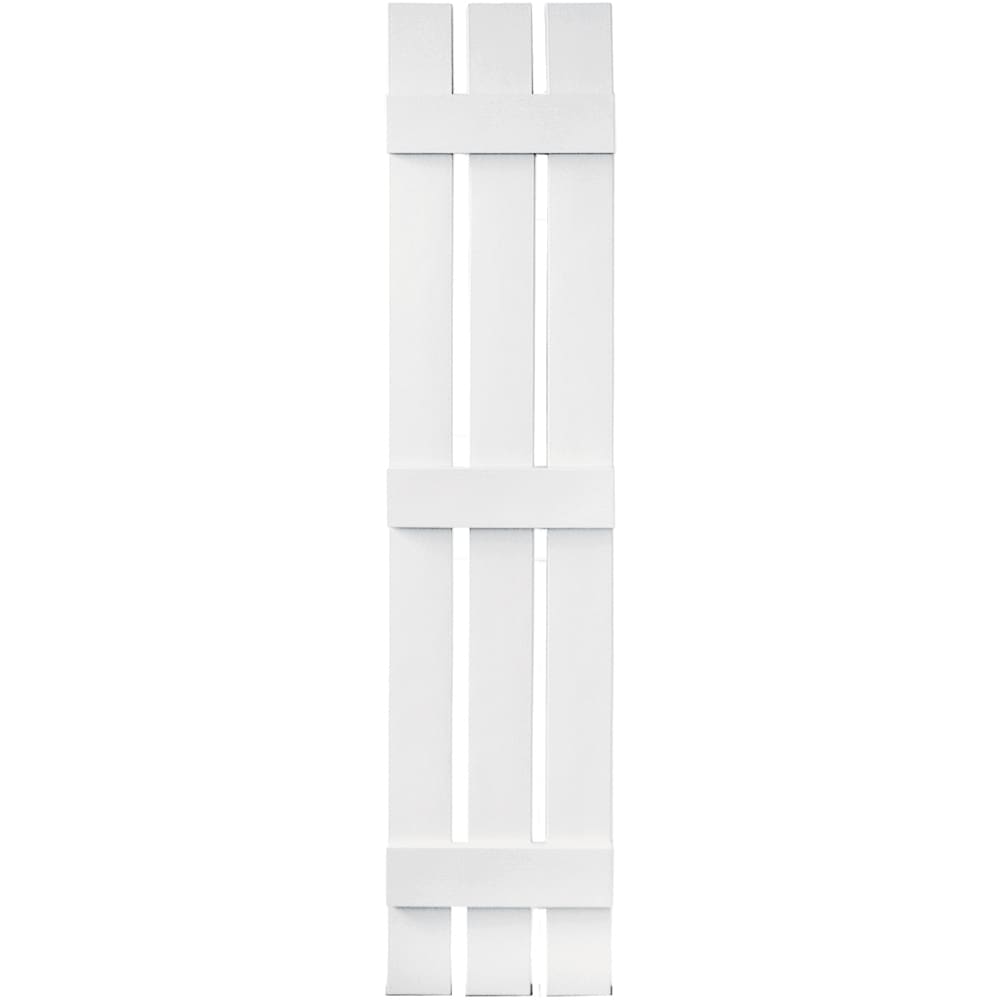 Vantage V5371263117 11.875-in W x 63-in H Bright White Spaced Exterior Shutters
