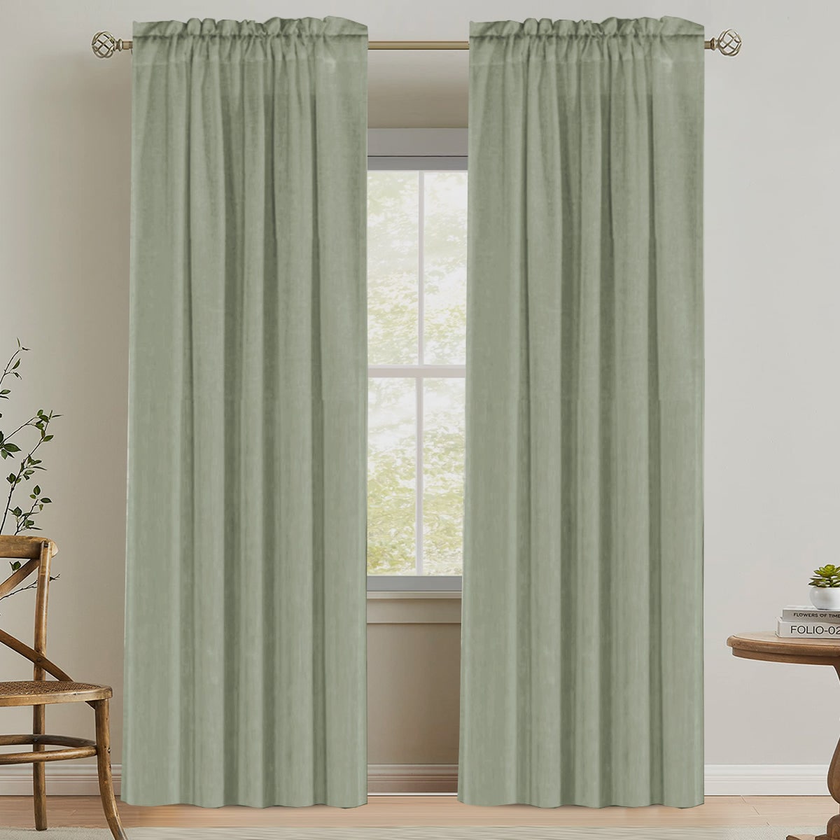 H.Versailtex RODDM5296NATURAL curtains - View #5