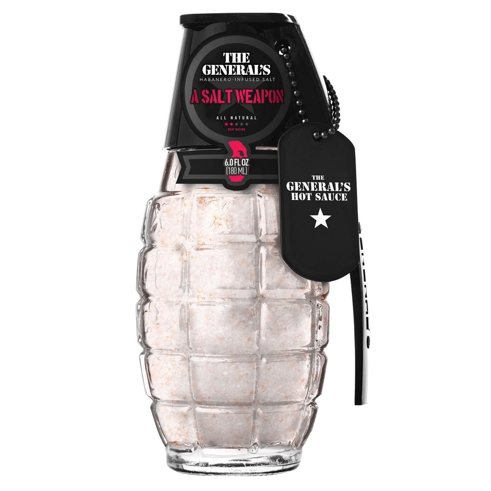 The General's Hot Sauce 0311-048 A Salt Weapon Habanero Peppers Seasoning Salt 6 oz 1 pk