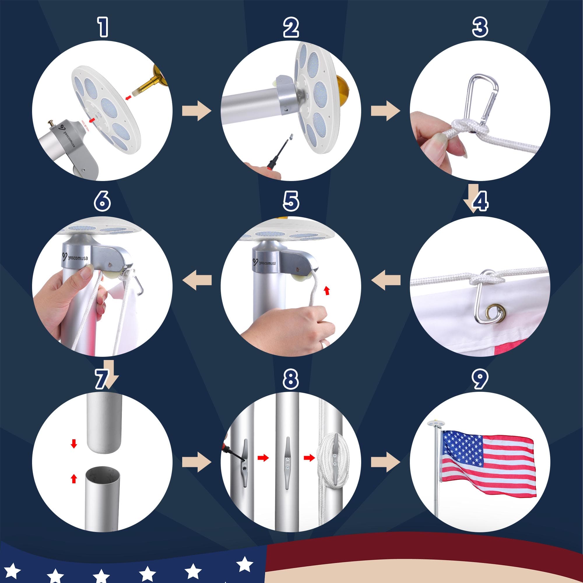 Yescom 22FLPSET004-L1-20-LO Flag-Poles - View #5