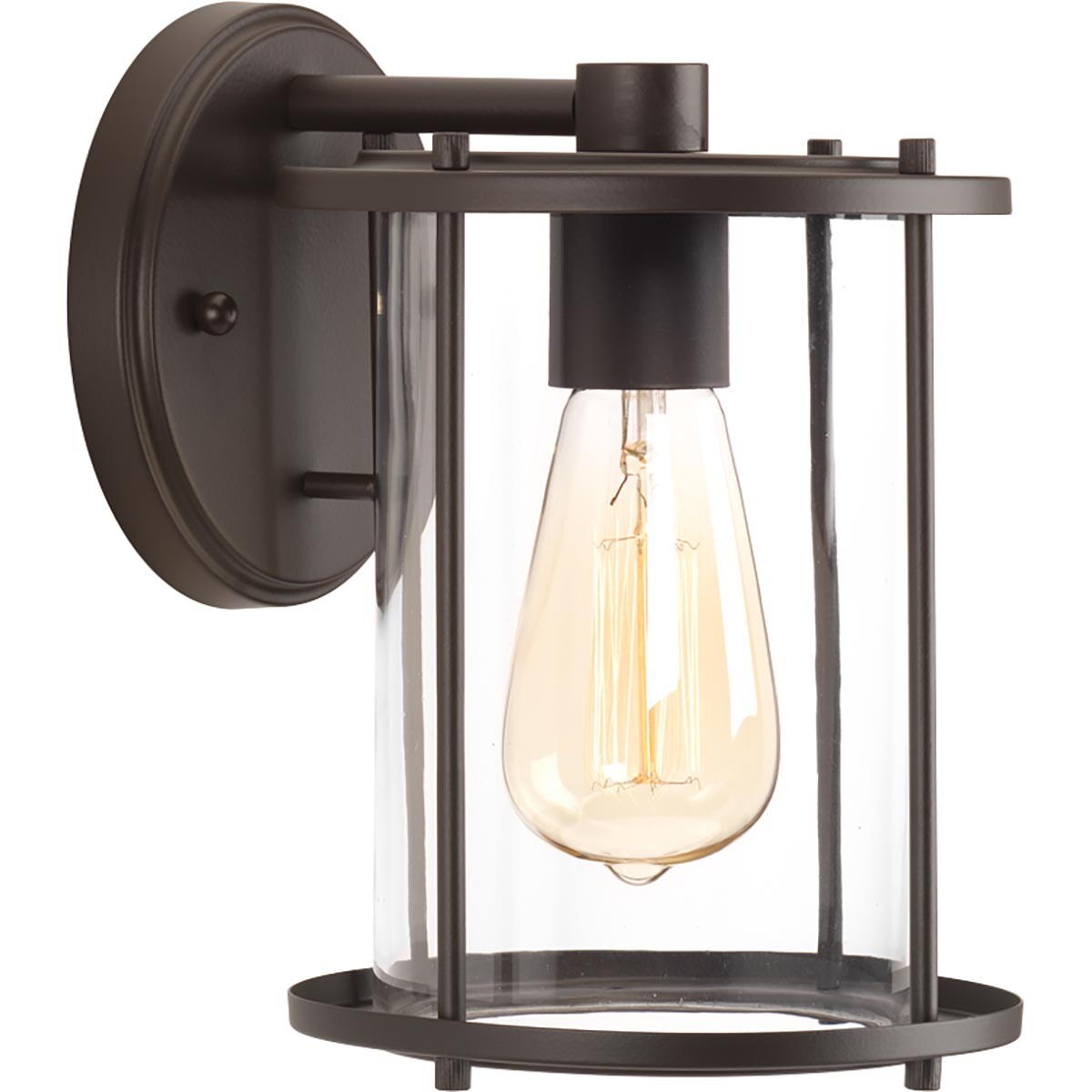 Progress Lighting P560057-020 Gunther 1 -Light 9.50-in H Antique Bronze Hardwired Outdoor Wall Light