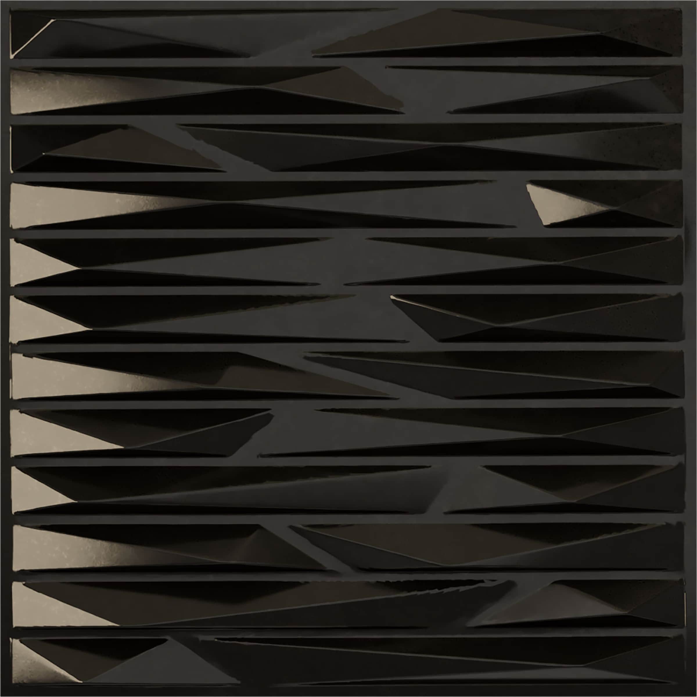 Ekena Millwork WP20X20ENECA-CASE-12 19-5/8-in x 19-5/8-in Embossed Paintable/Stainable Black PVC Wall Panel ( 12 -Pack, Covers 32.04 )