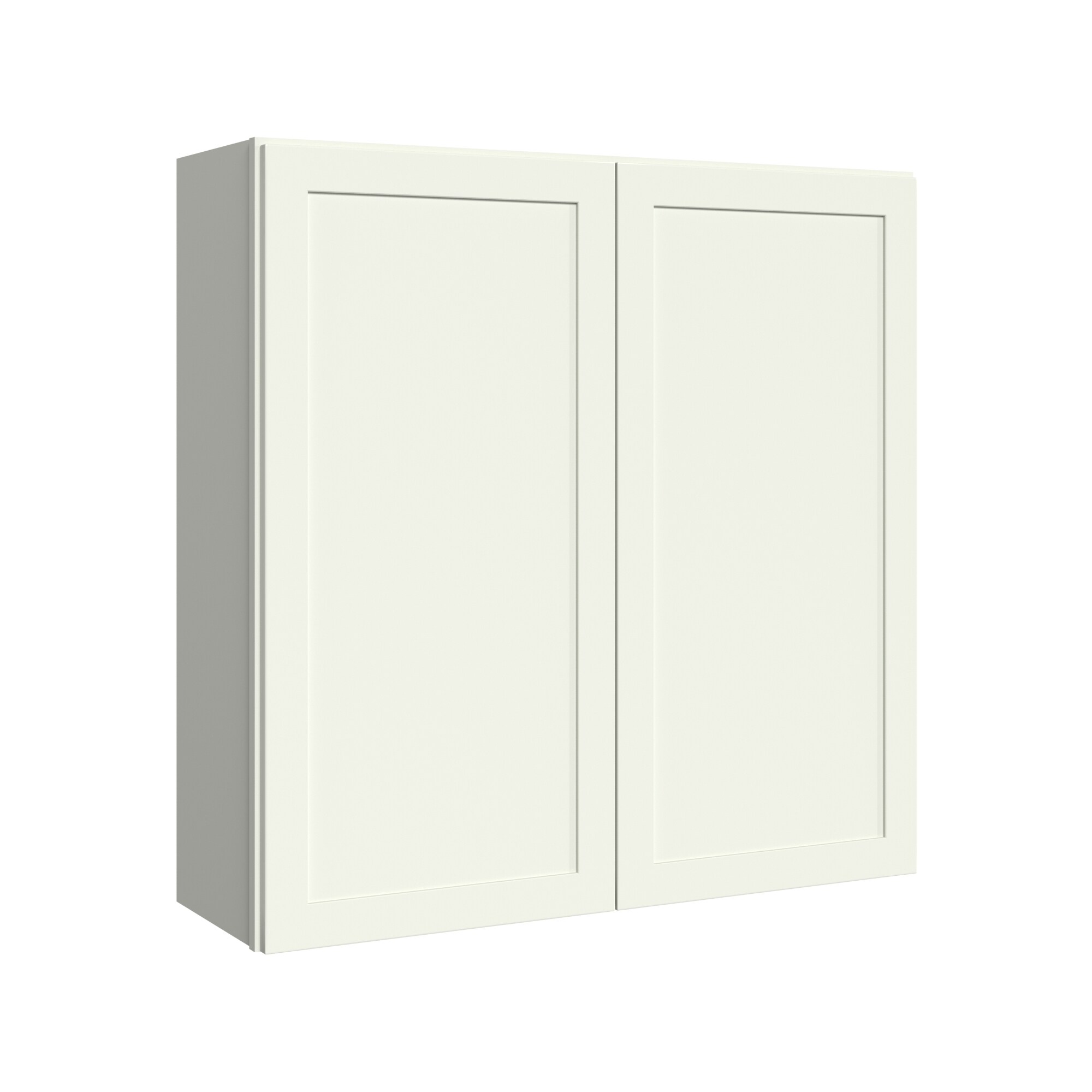 KraftMaid Momentum W3939G71 Deveron 39-in W x 39-in H x 12-in D Dove White Wall Fully assembled Plywood Cabinet (Recessed Panel Shaker)