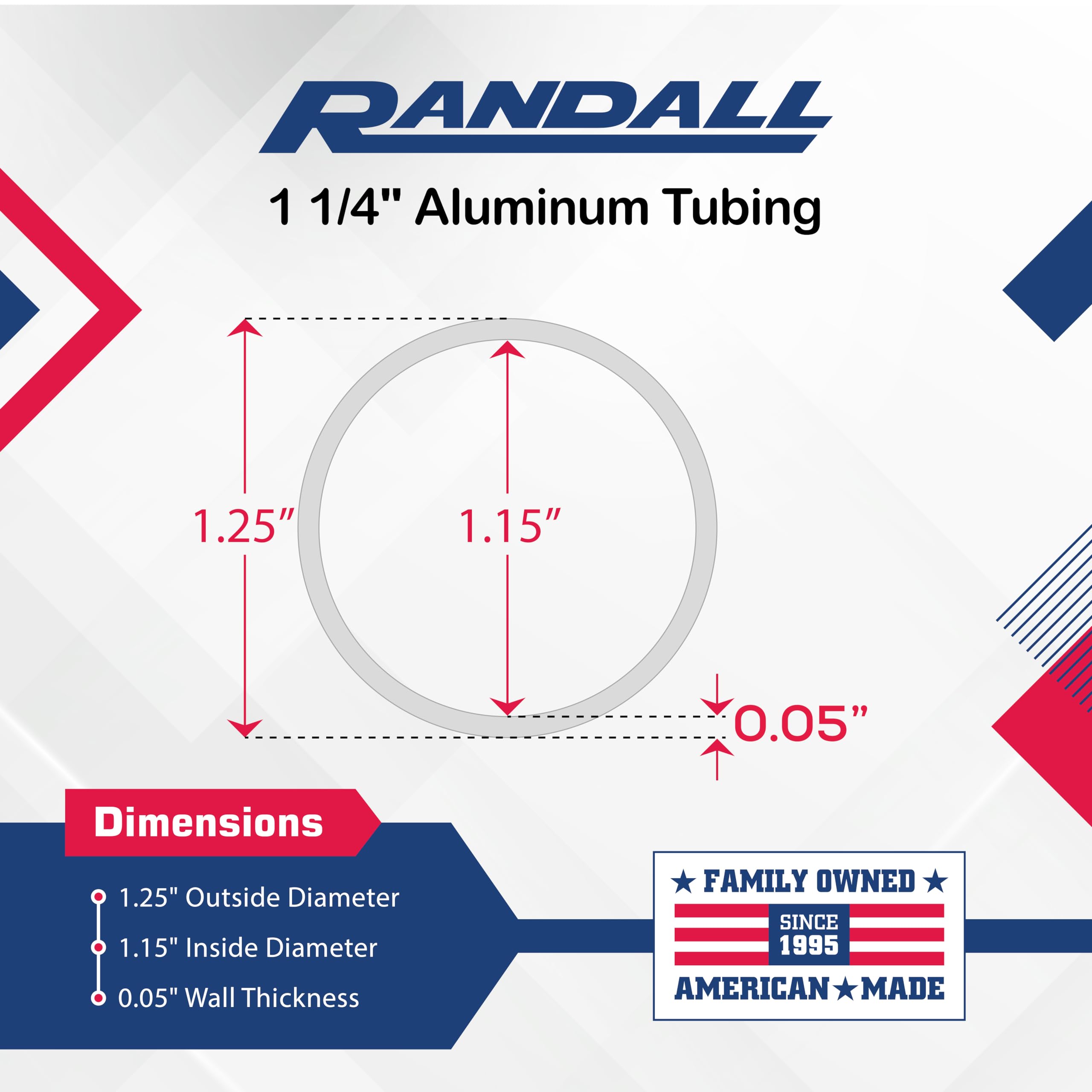 Randall Manufacturing Co., Inc M-254 Round-Metal-Tubes - Thumbnail View #2