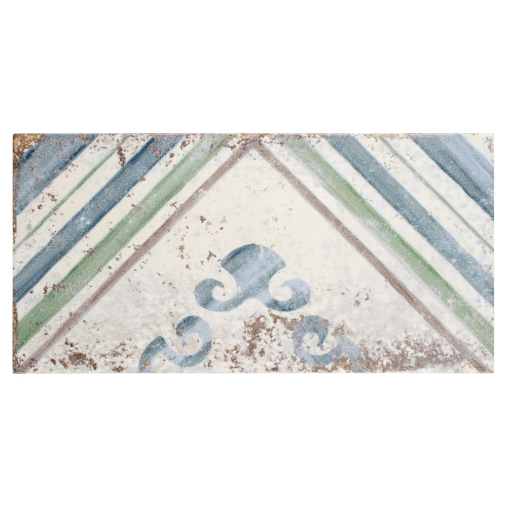 Affinity Tile S1WMZ6ATAP Sample- Atelie Apollini 6-in x 12-in Multi-finish Ceramic Patterned Wall Tile