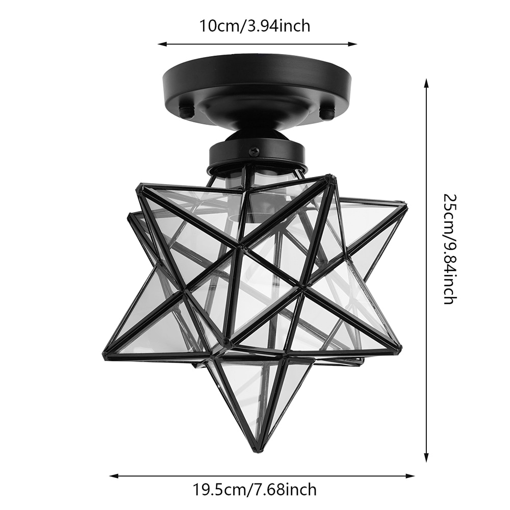 JONATHAN Y Stella 12 in. Oil Rubbed Bronze Moravian Star Flush