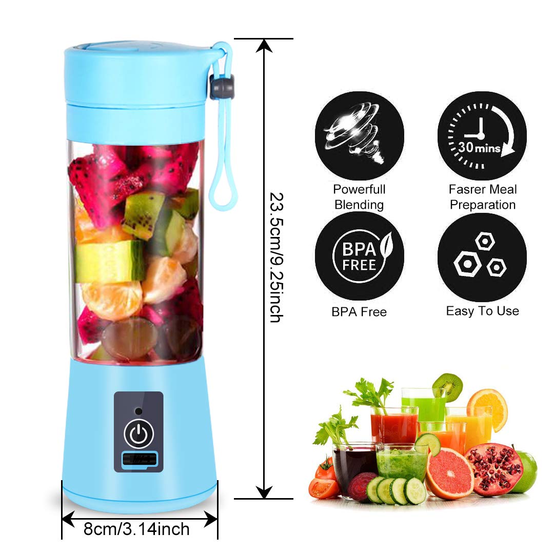 Portable Blender Juicer Personal Size Blender For Shakes And Smoothies With  6 Bl