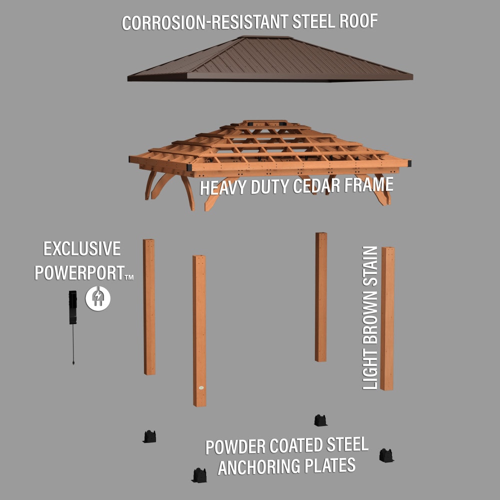 Backyard Discovery 2206076COM Wood-Resin-Gazebos - View #12