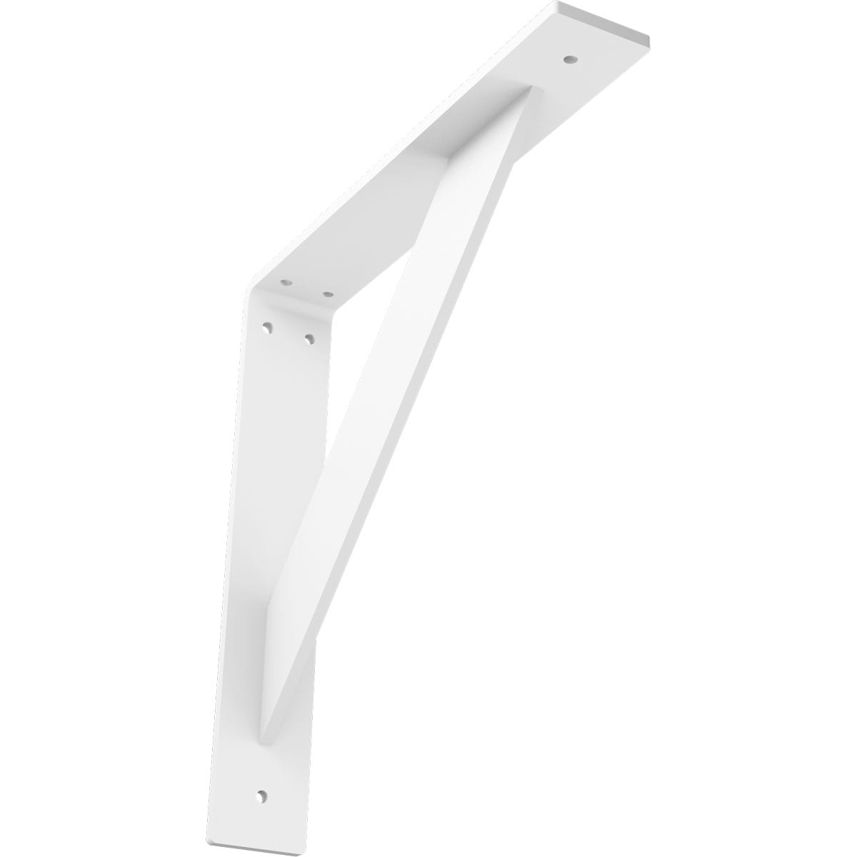 Ekena Millwork BKTM02X12X12TRPWH Traditional 12-in x 2-in x 12-in Primed Steel Countertop support bracket