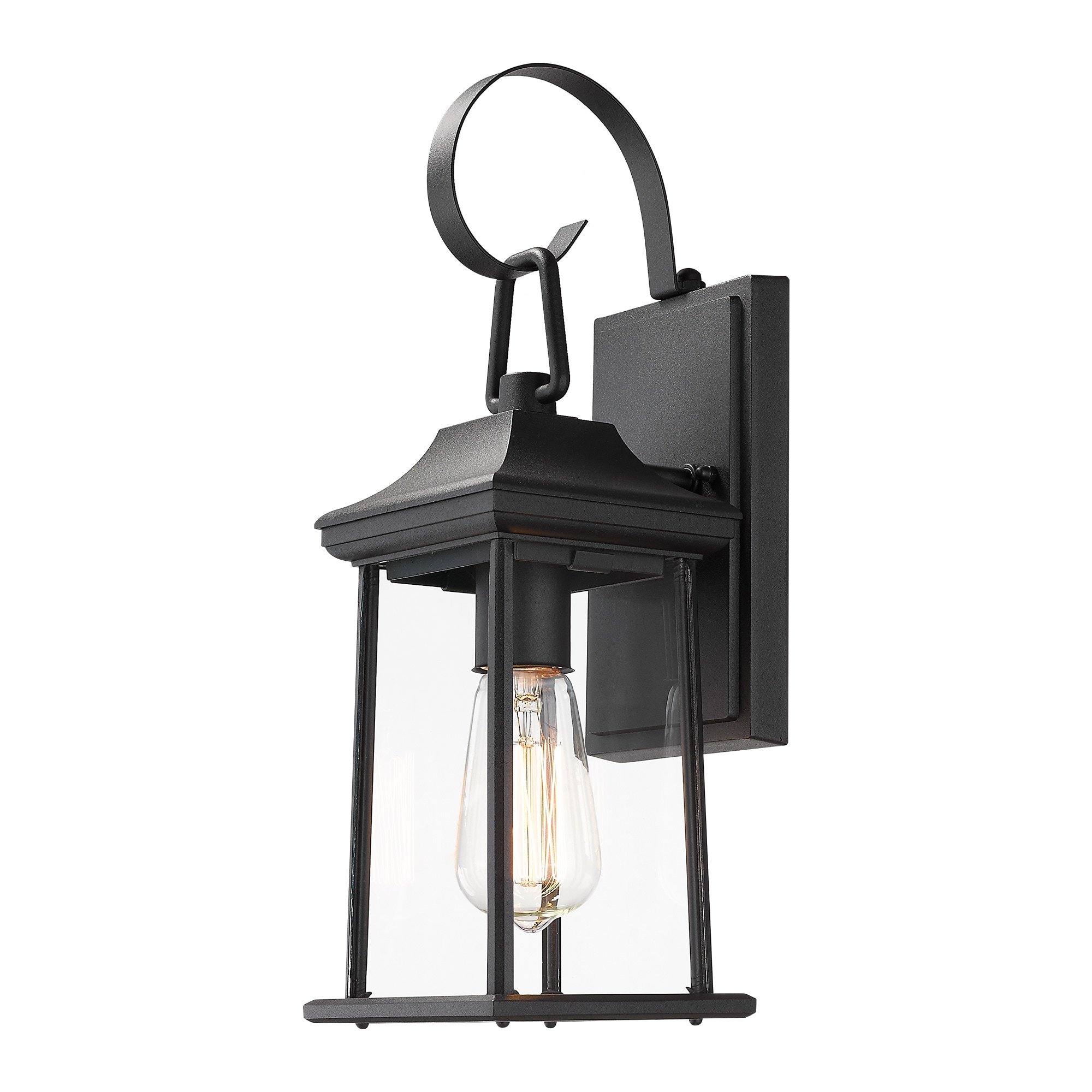 LTMATE LSWLA1301-MBKDM JAZAVA 1 -Light 15.7-in H Brushed Black Hardwired Outdoor Wall Light