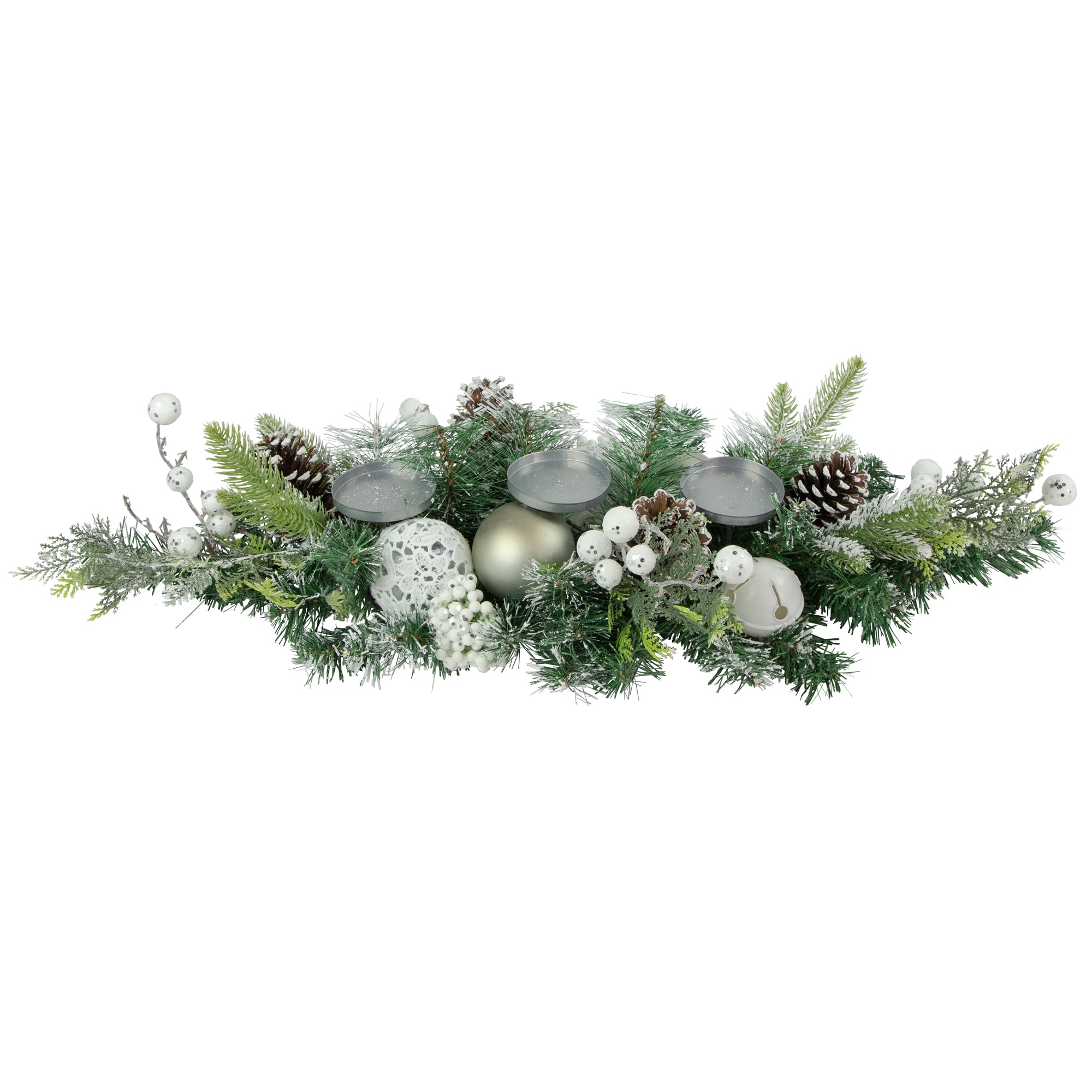 Northlight 35182598 6-in x 32-in White Metal Merry Christmas Candle