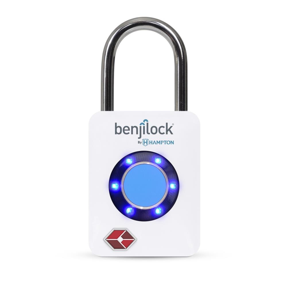 BenjiLock Fingerprint Padlock 1-in Shackle x 1.31-in Width Zinc