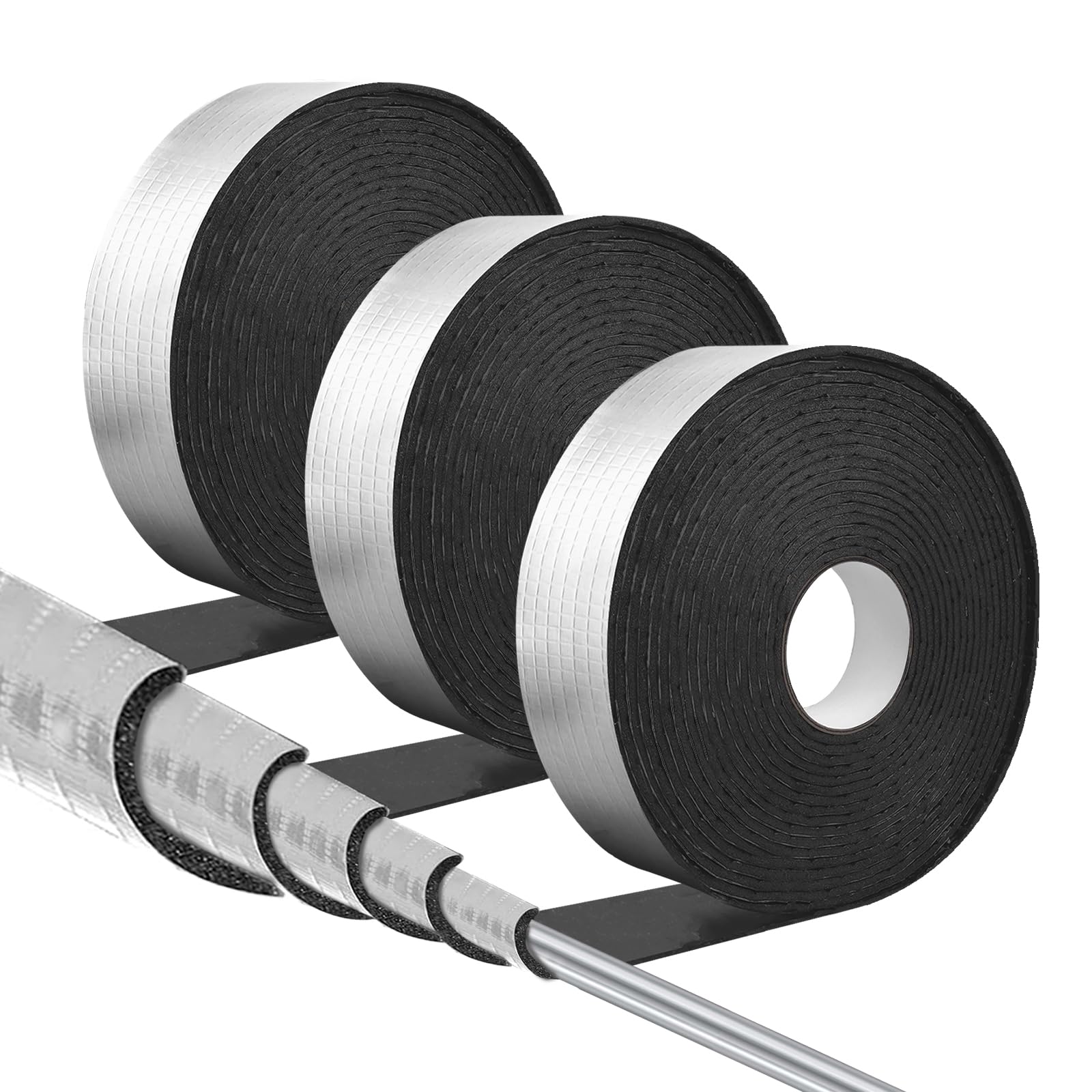 Phewnyzo Pipe Insulation Wrap 2 Inch Wide 99 Ft 3 Roll Self Adhesive ...