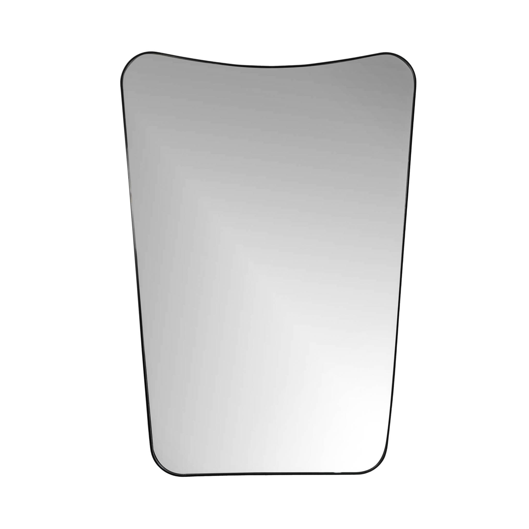  KM1153-BLACK-3042 30-Inches W x 22.83-Inches H Irregular Black Framed Wall Mirror