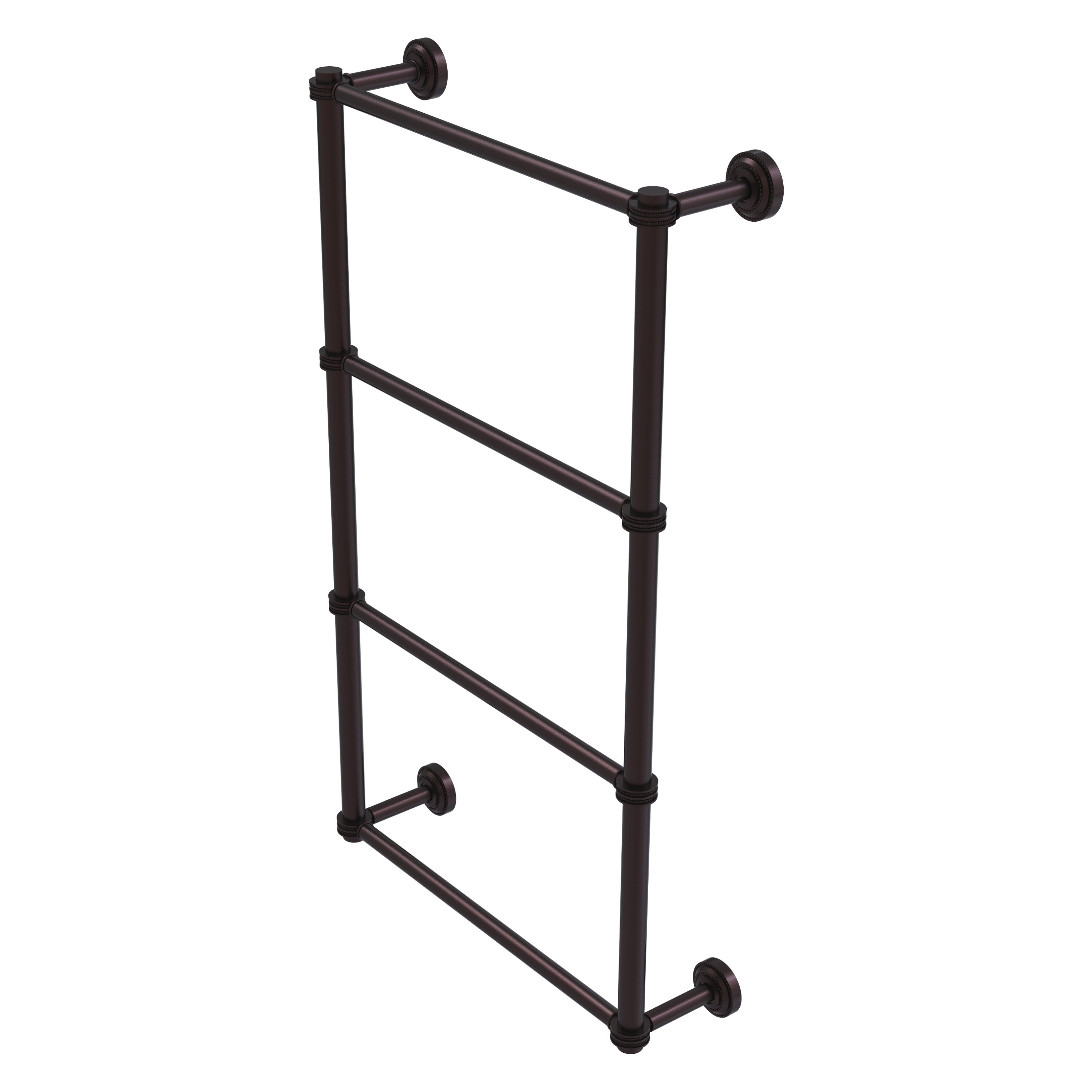 Allied Brass DT-28D-24-ABZ Dottingham 24-in double Antique Bronze Wall mount 4-tier Towel Bar