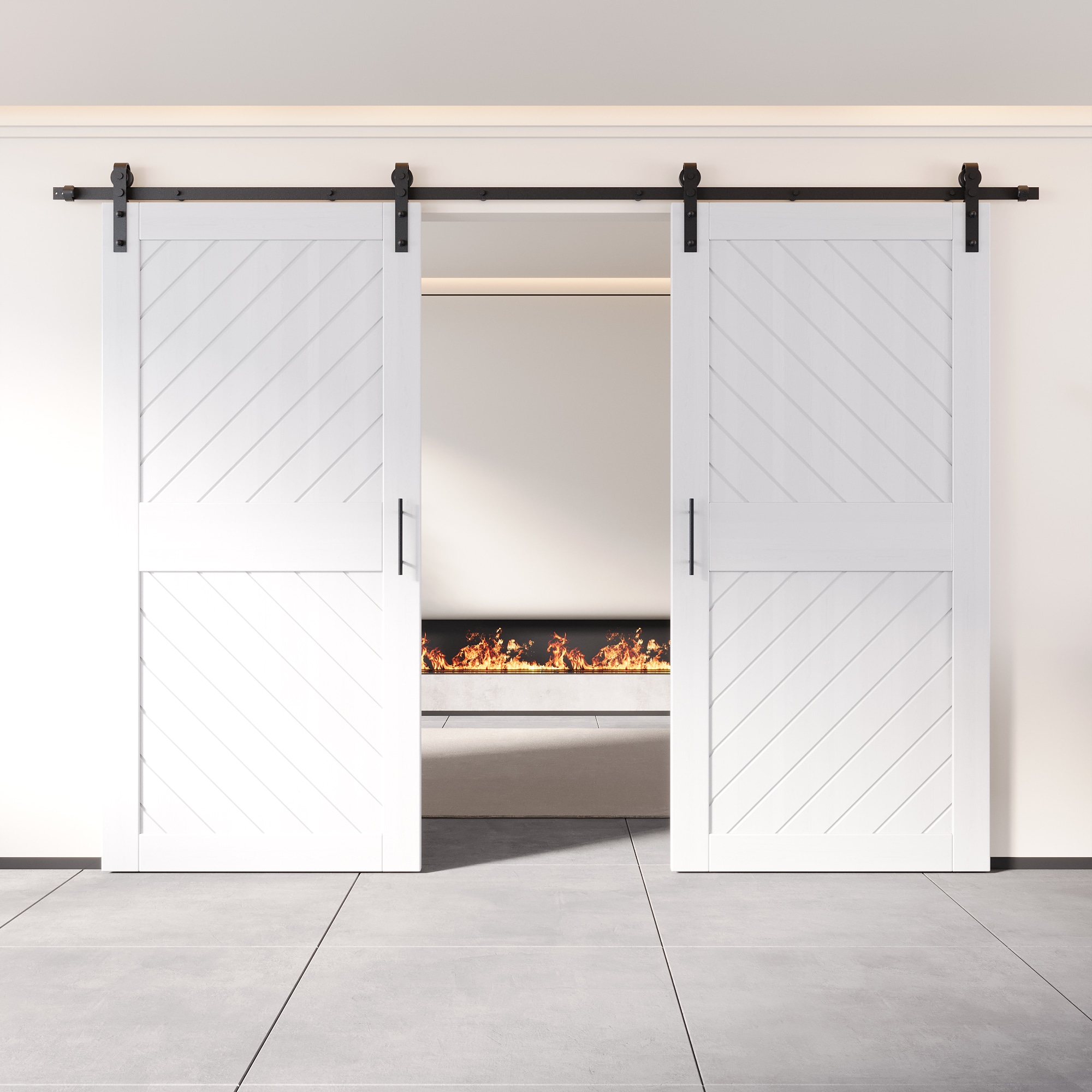 HOMACER YT2H132C-XT3-3284-WH Barn-Doors - View #8