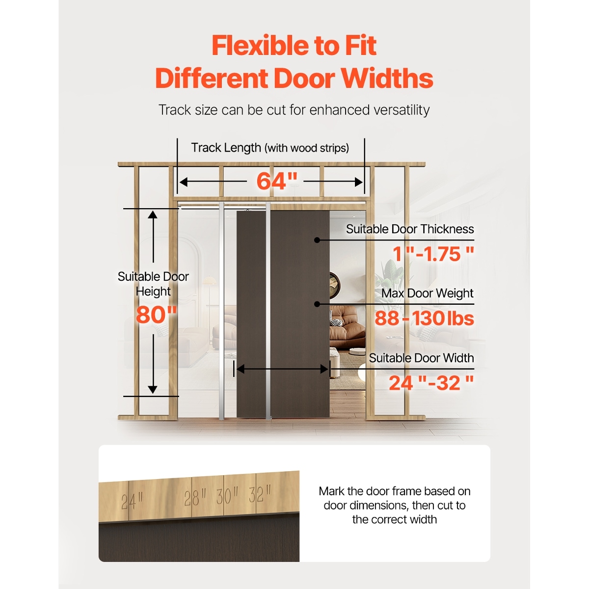 PEXCHO T3342P550913 Pocket-Door-Hardware-Kits - View #7