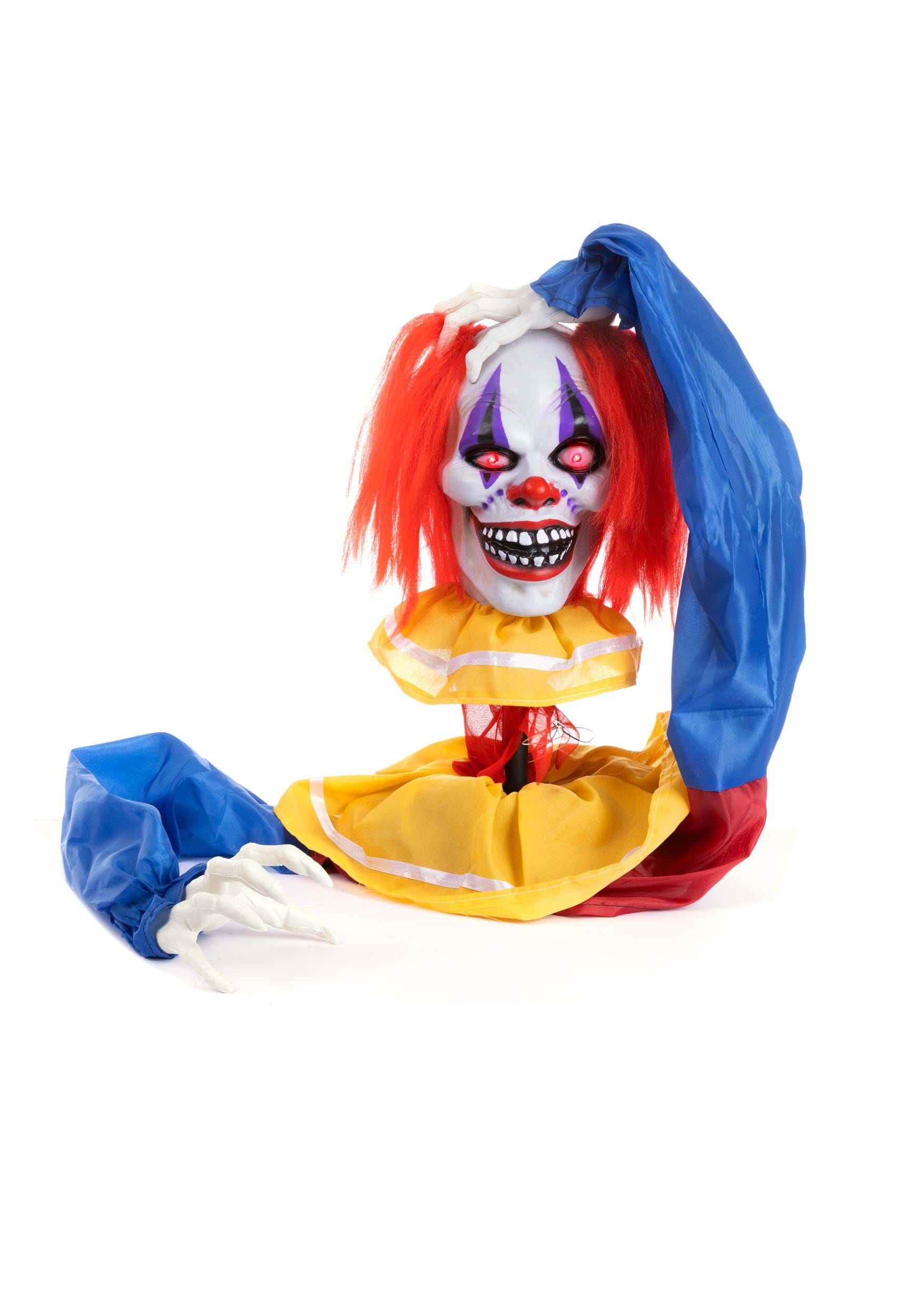HalloweenCostumes.com FUN6011-ST FUN Costumes 14 Animated Head Popping Clown Ground Breaker Halloween Prop Evil Clown Decorations Standard