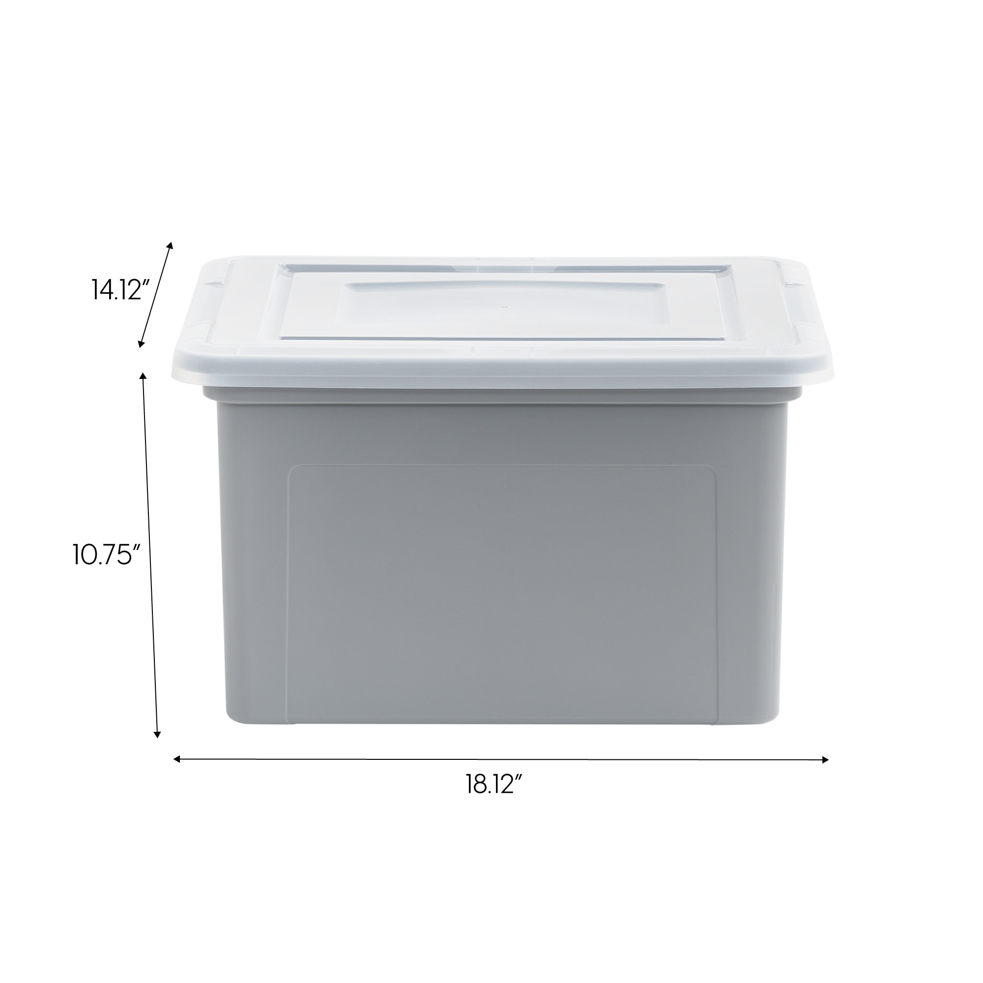 IRIS Medium 8.75-Gallons (35-Quart) Gray Tote with Standard Snap