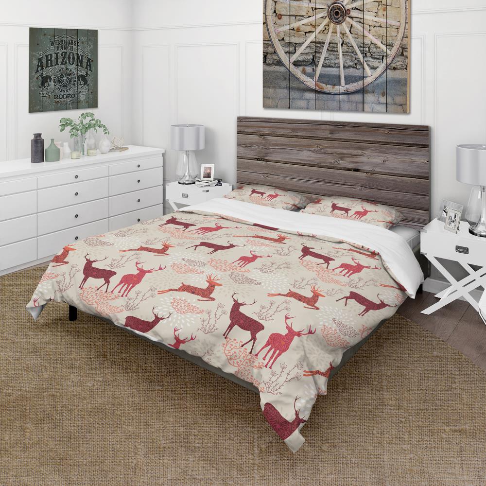 Designart BED19233-T 3 -Piece Brown Twin Duvet cover Set