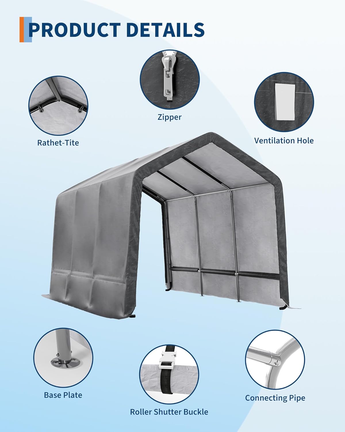 Garvee YHC-33ALF5F5 Carport-Covers - View #4
