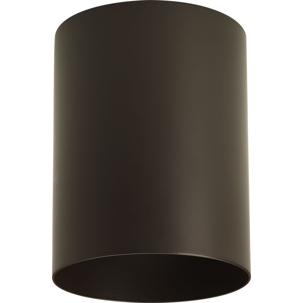 Progress Lighting P5774-20/30K Cylinder 1 -Light 5-in Antique Bronze Indoor/Outdoor Integrated LED Flush Mount Light