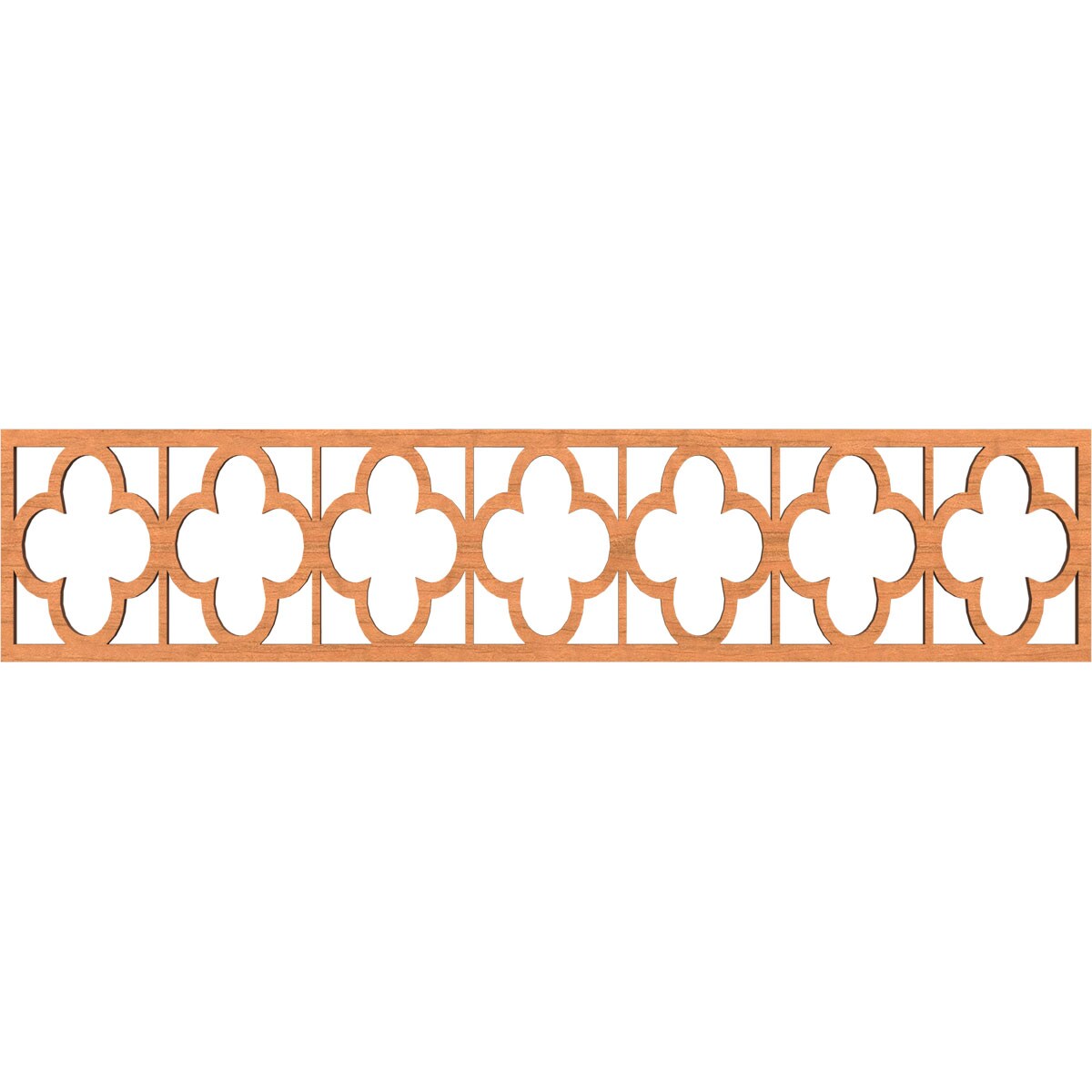 Ekena Millwork MLDB10X46WDLCH Woodall Fretwork Flat Trim 10-in x 3.9-ft Cherry Brown Unfinished 2156423 Pierced Wall Panel Moulding