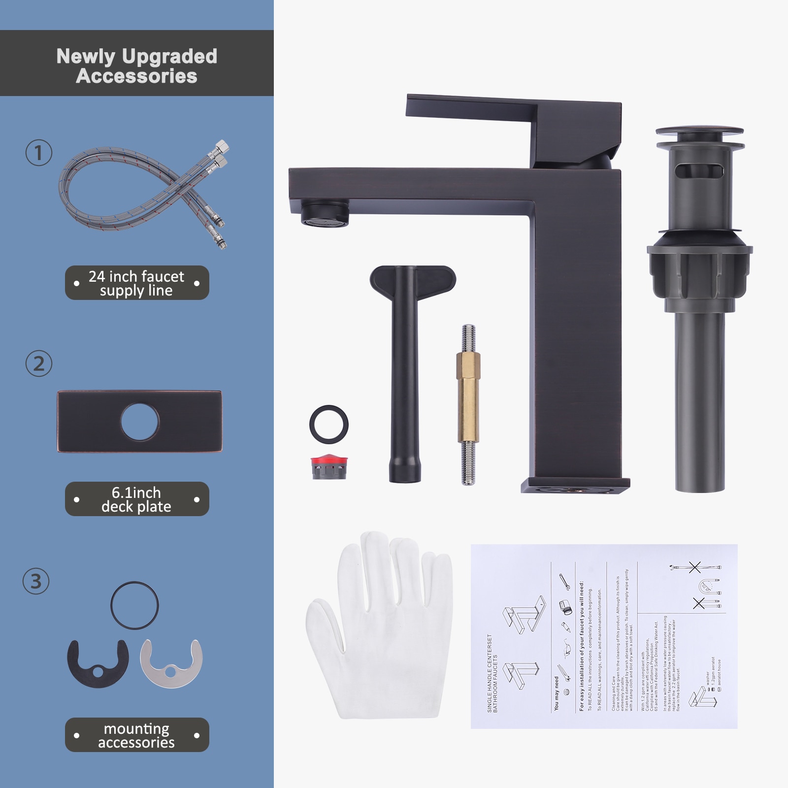 WOWOW 1115A3RB-LW Lavatory-Faucets - View #4