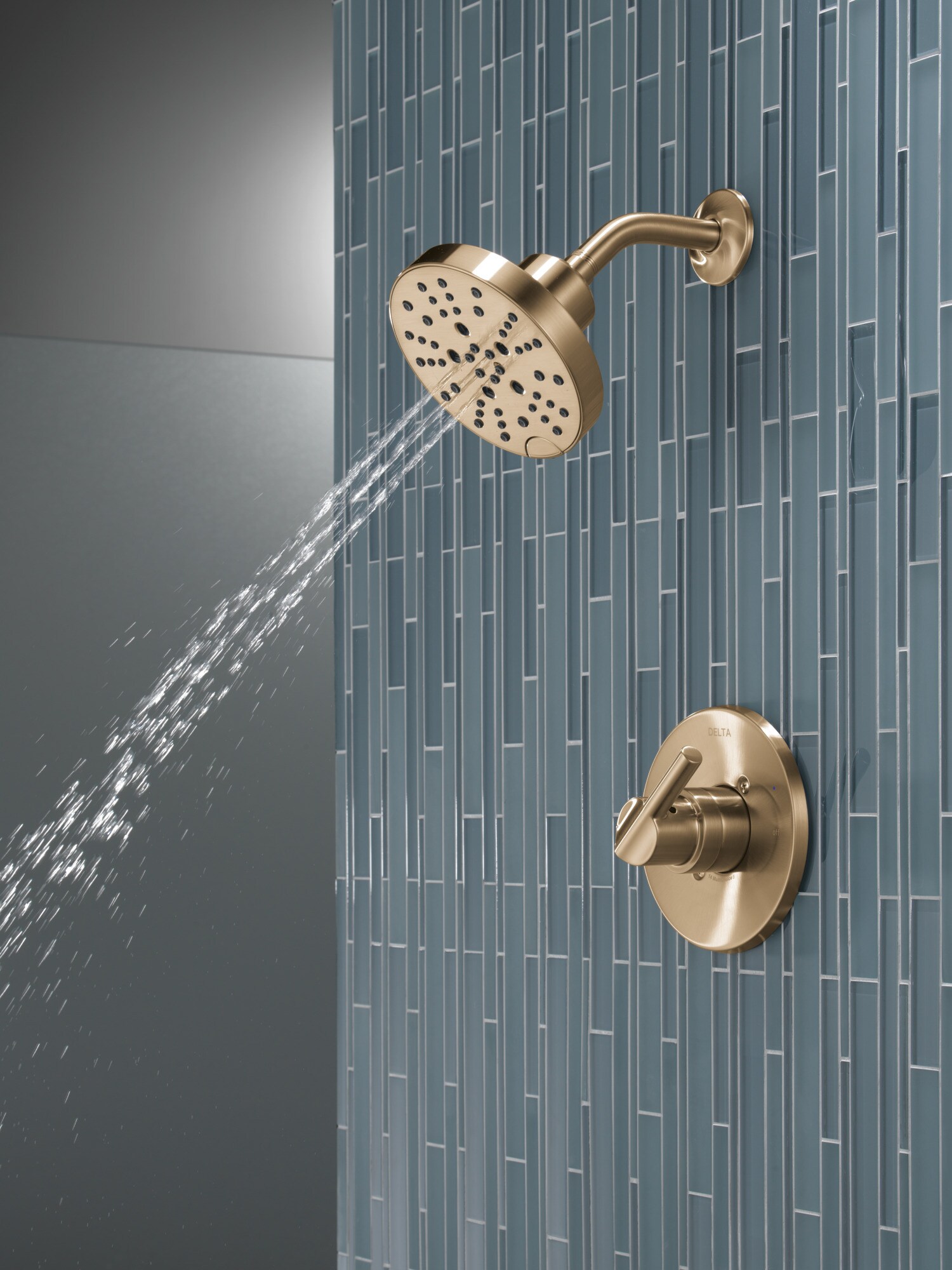 Champagne Bronze Multi-Function Wall Mounted Shower Faucet Set