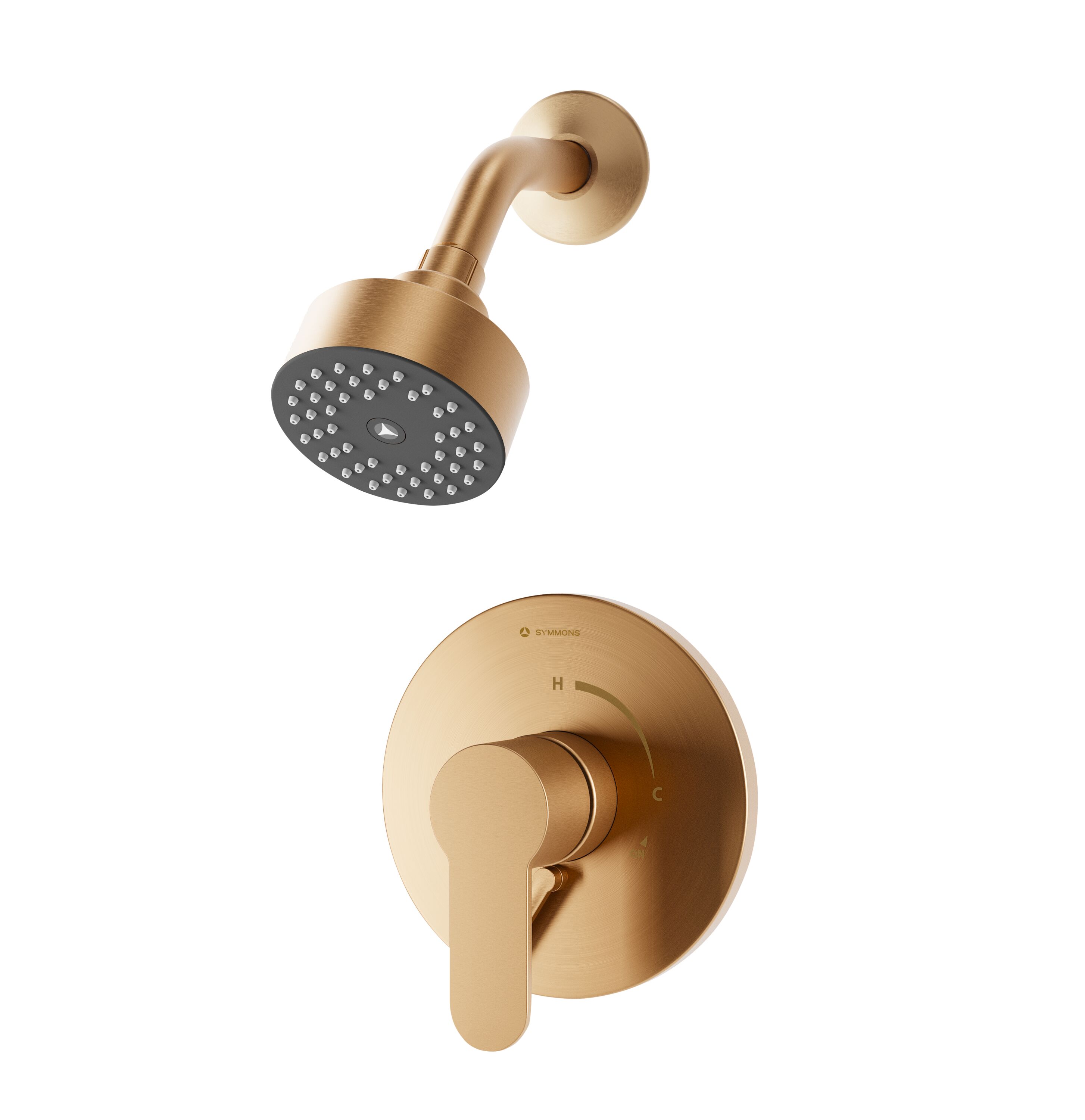 Symmons S6791BBZ15TRM Identity Brushed Bronze 1-handle Single function 3.94-in Round Shower Faucet