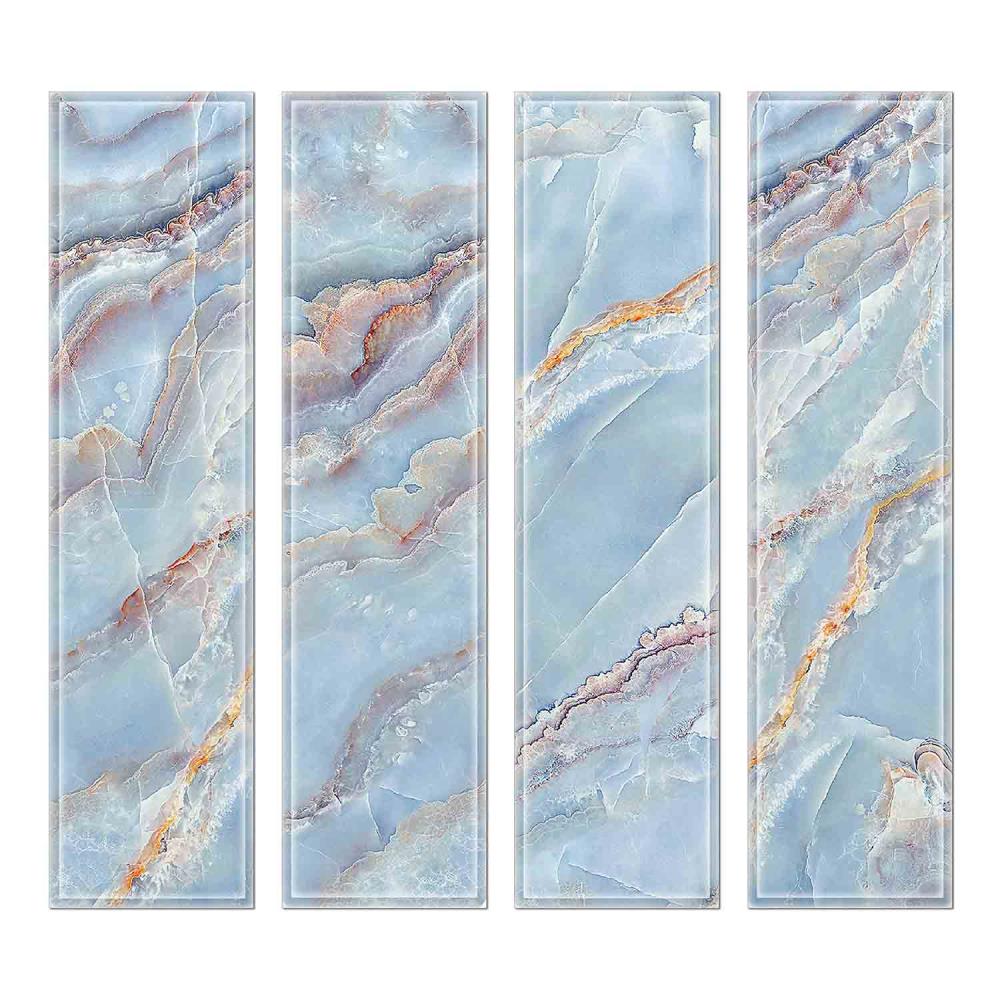 Instant Mosaic Upscale Designs by Ema 16-Pack 3-in x 12-in Glossy Glass Subway Wall Tile