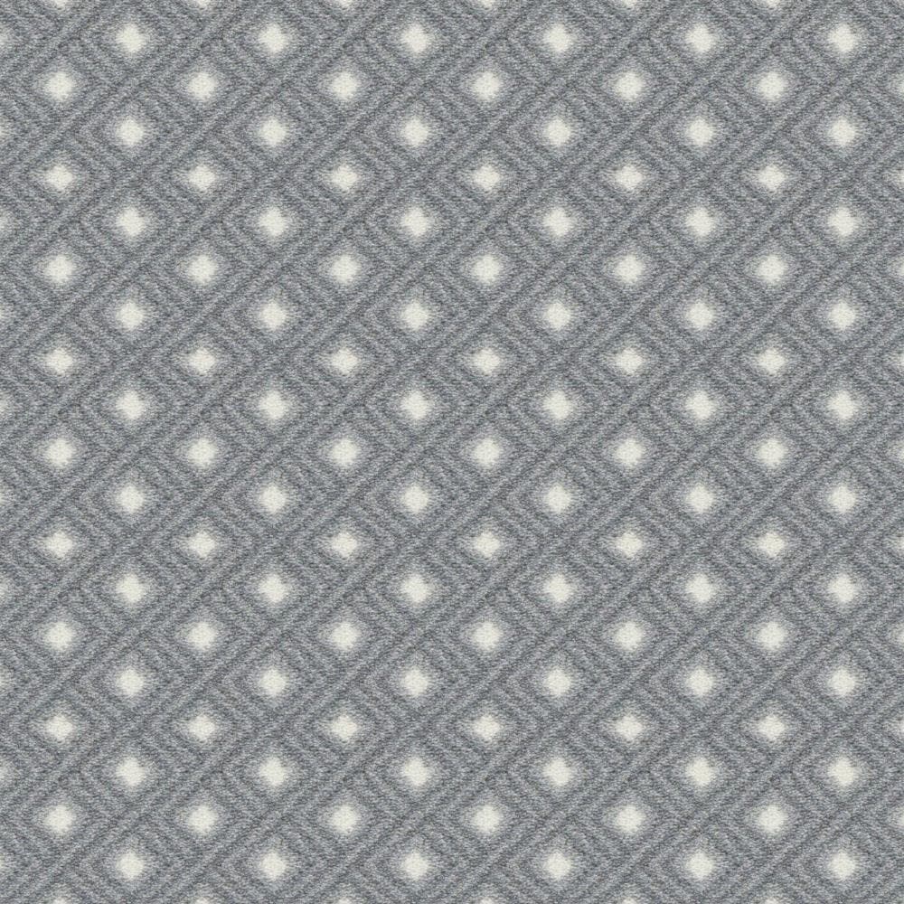 Joy Carpets 1832W-03-26 Home Office Diamond Lattice Cloudy Gray 26-oz sq yard Nylon Pattern Indoor Carpet
