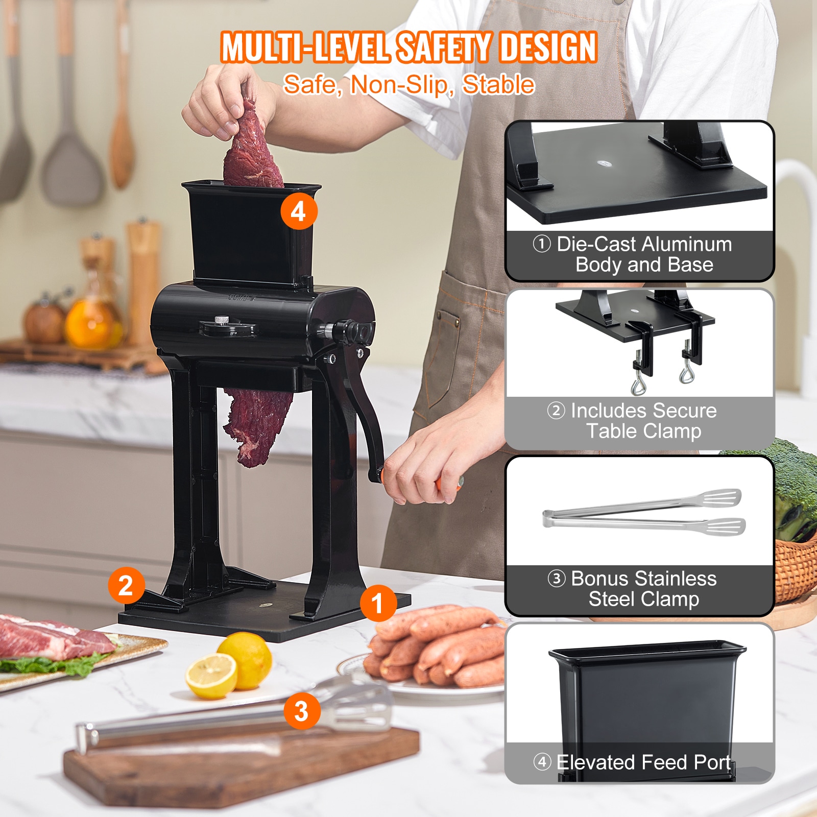 VEVOR SCSDRNJ5YCYZ00634V0 Meat-Grinders - View #5