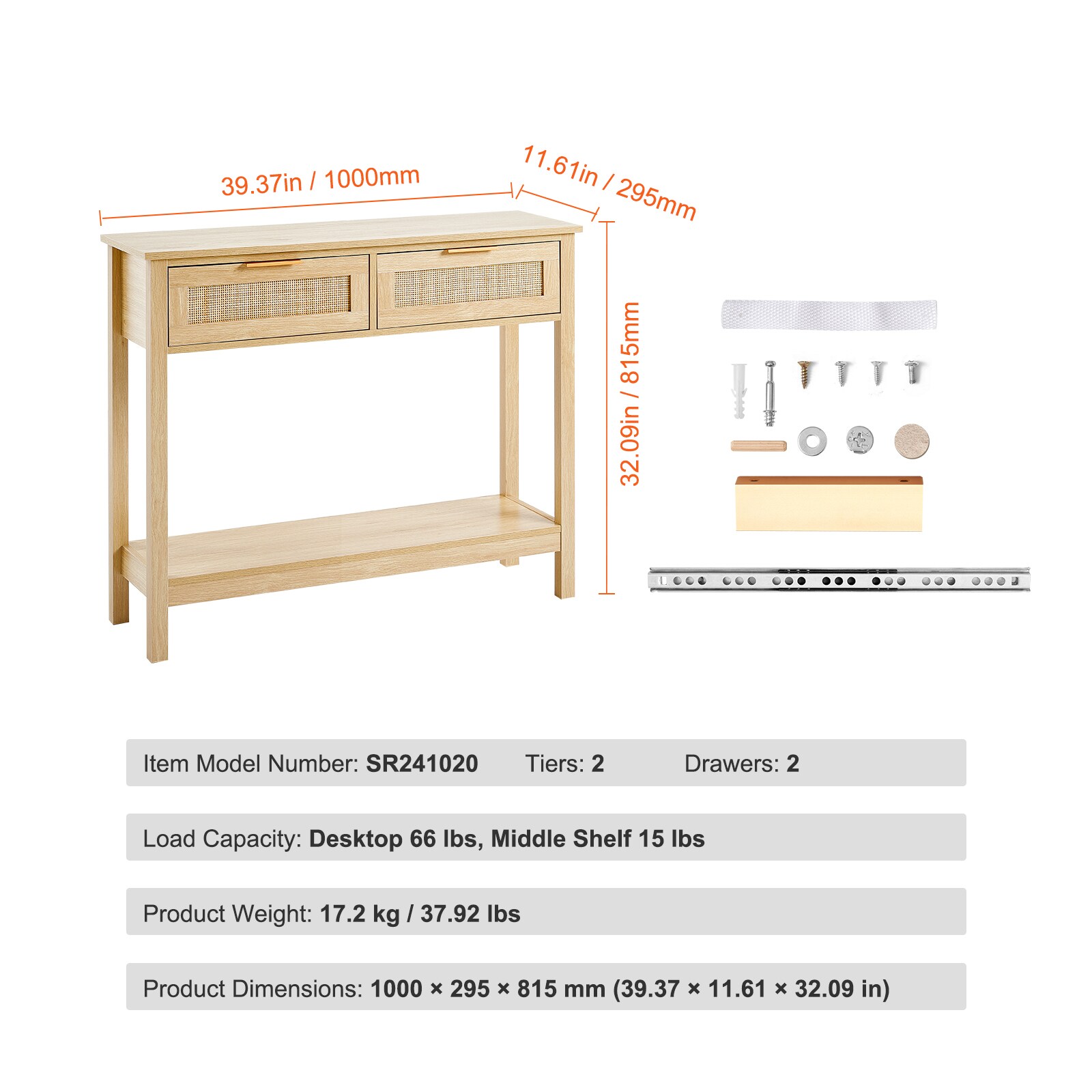 VEVOR SCTBXGZ2CMSY04949V0 Console-Sofa-Tables - View #7