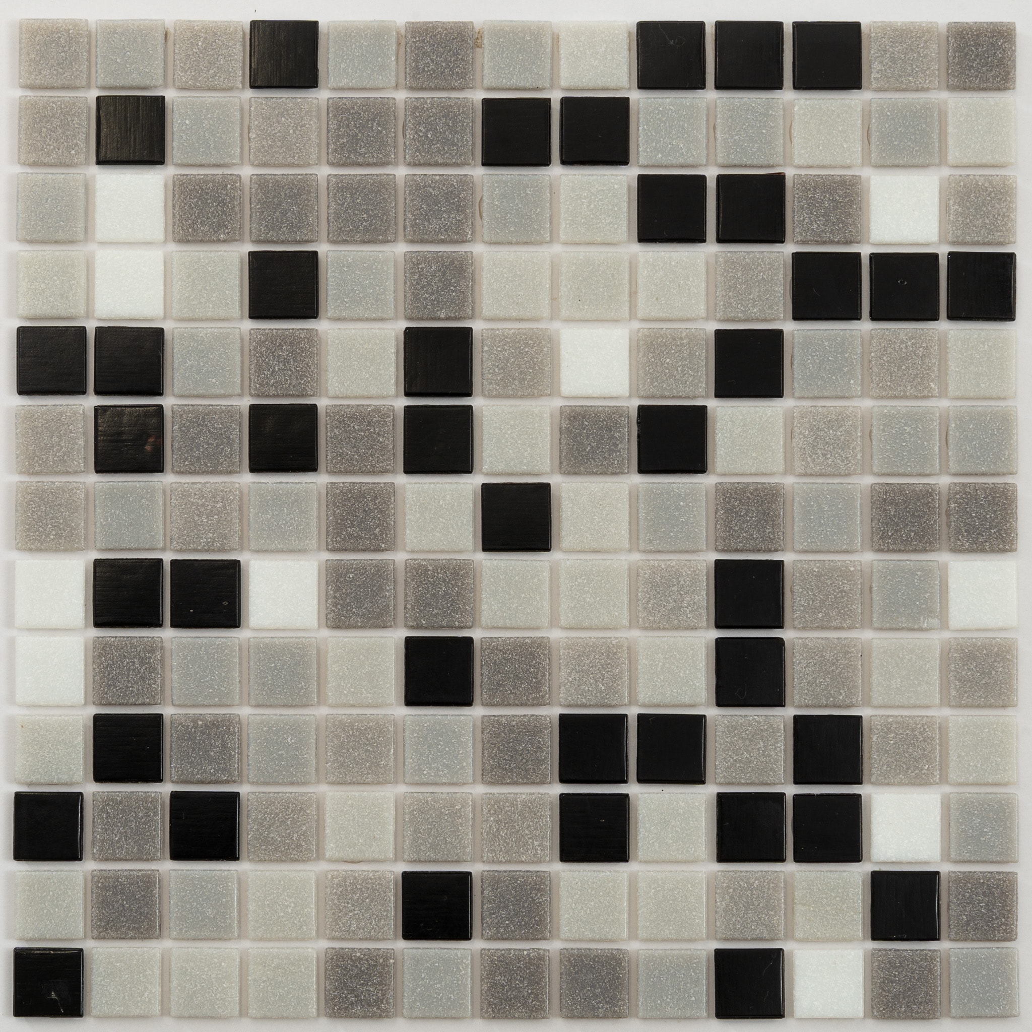 Apollo Tile Mingles White and Gray 12-in x 12-in Glossy Glass Uniform Squares Floor and Wall Tile (20-sq. ft/ Carton)