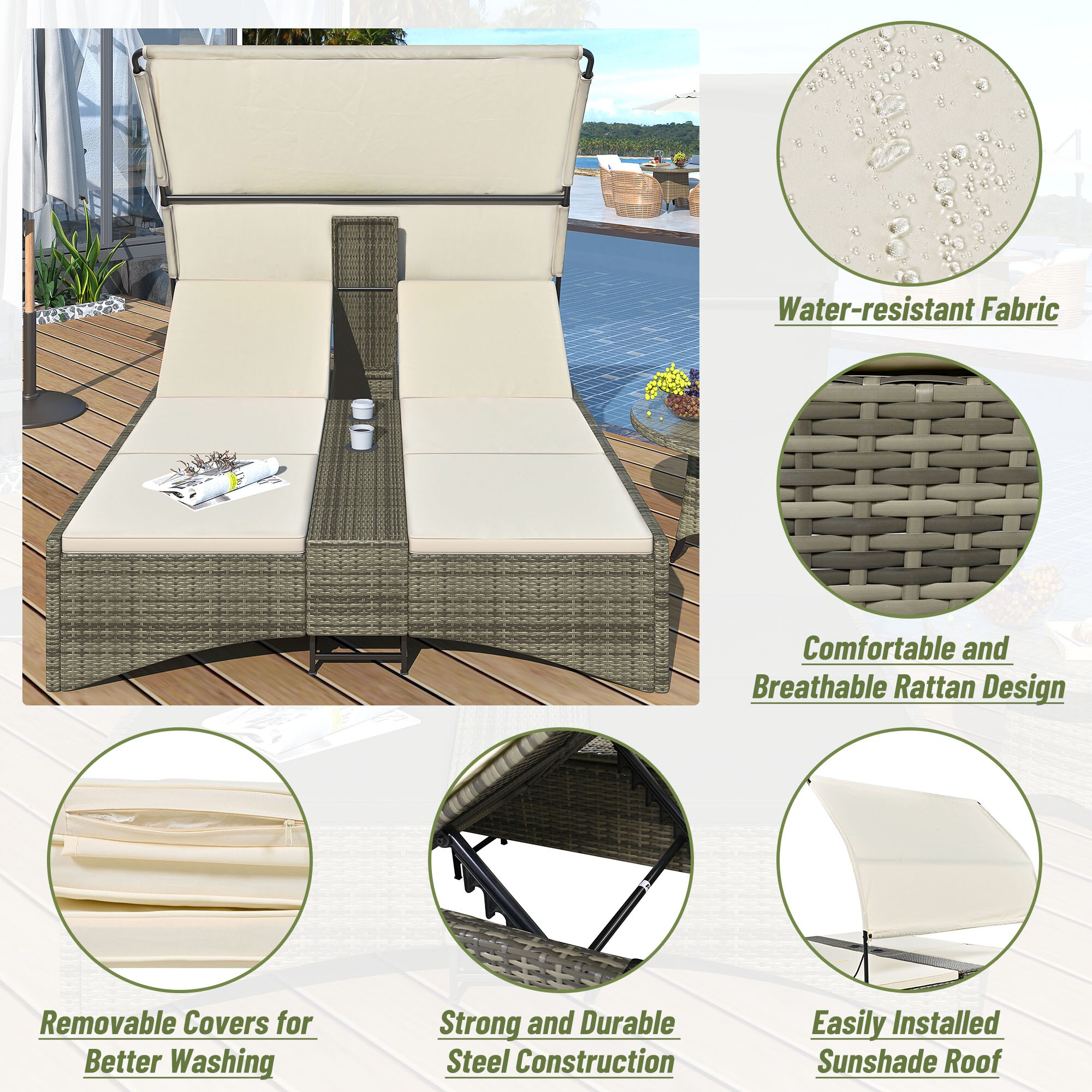 Forclover S7FW-080CW Patio-Conversation-Sets - View #7