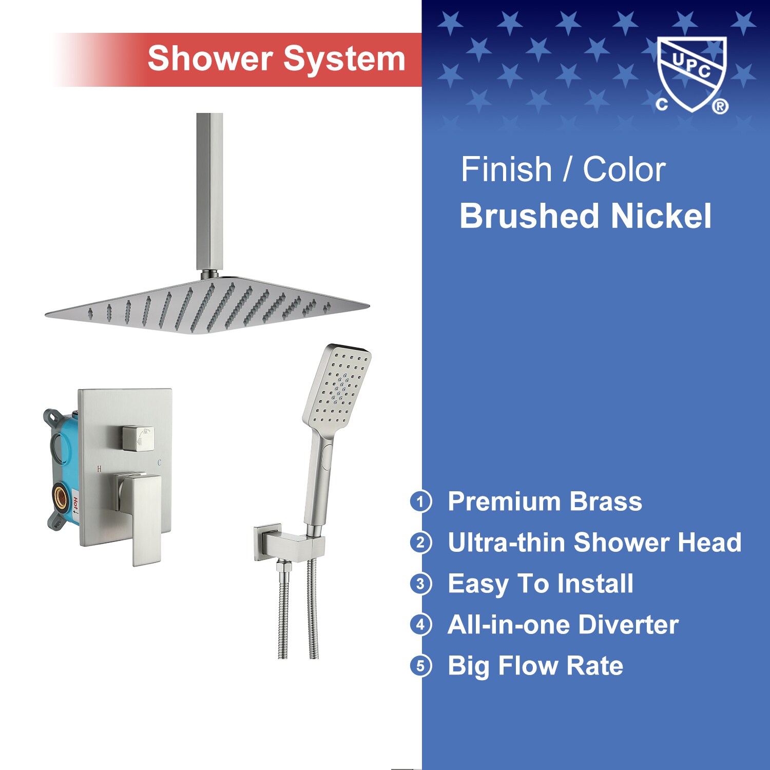 Rainlex RX98105BN-12 Tub-Shower-Faucets - View #4