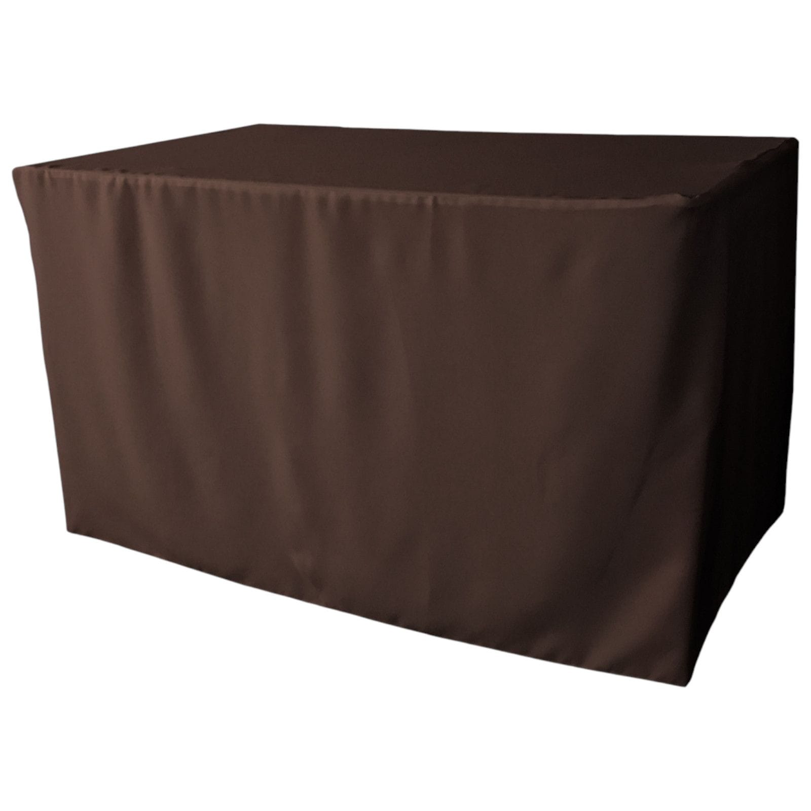 Slickblue Fitted Indoor Outdoor Polyester Poplin Rectangular Table Cover for 4 ft or 6 ft Folding Table Multiple Size and Color Options