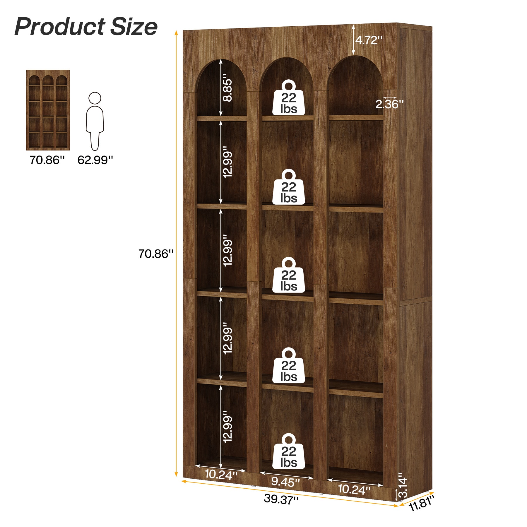 Tribesigns HOGA-U0078 bookcases - View #8