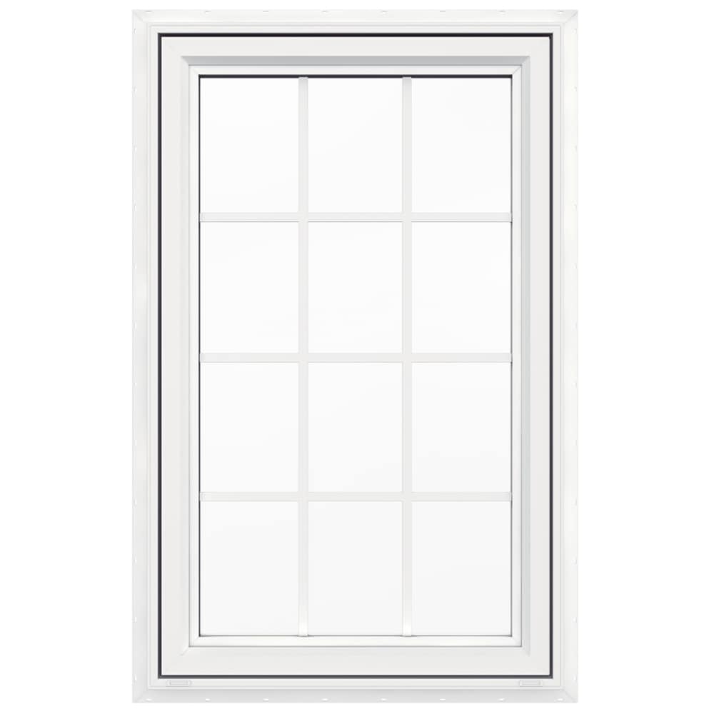 Jeld Wen V 4500 29 12 In X 47 12 In X 3 14 In Jamb Grid Between The Glass 1 Lite White Vinyl 1538