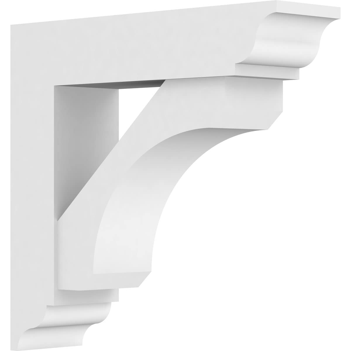 Ekena Millwork BKTP05X18X18LEC01 Standard Legacy 5-in x 18-in x 18-in White PVC Standard bracket