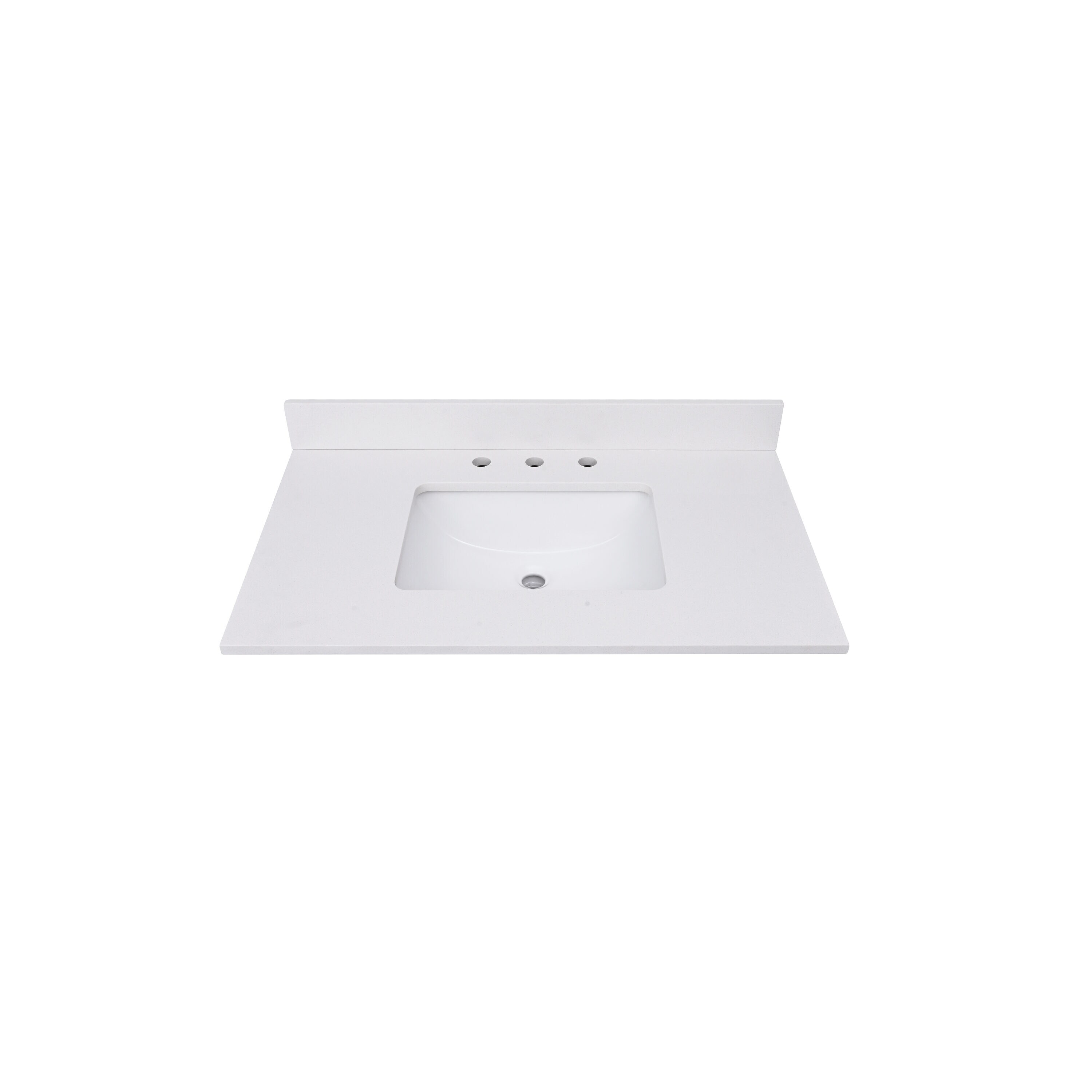 37'' Everest White Quartz Undermount Single Sink Vanity Top