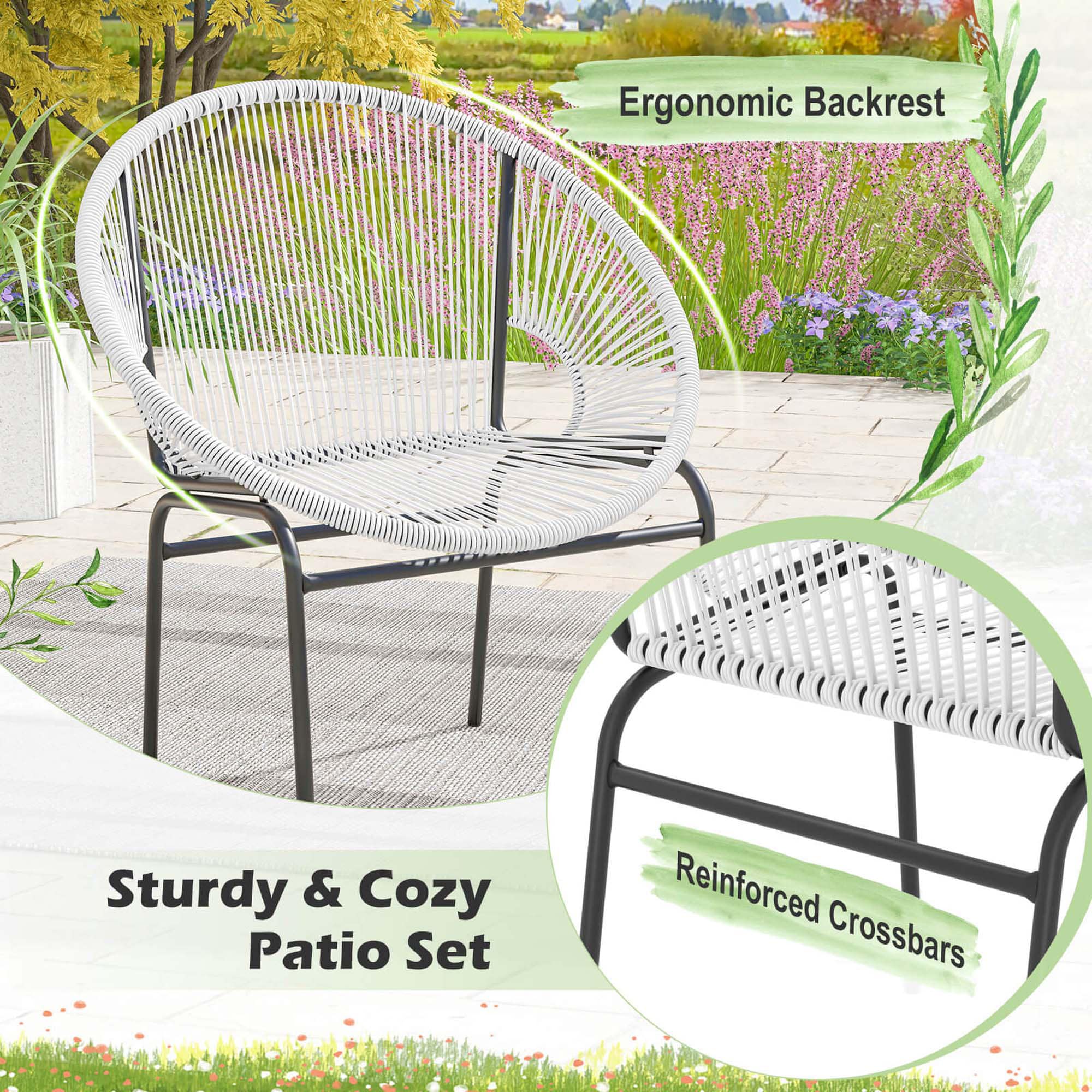 Costway HCST03736 Patio-Conversation-Sets - View #6