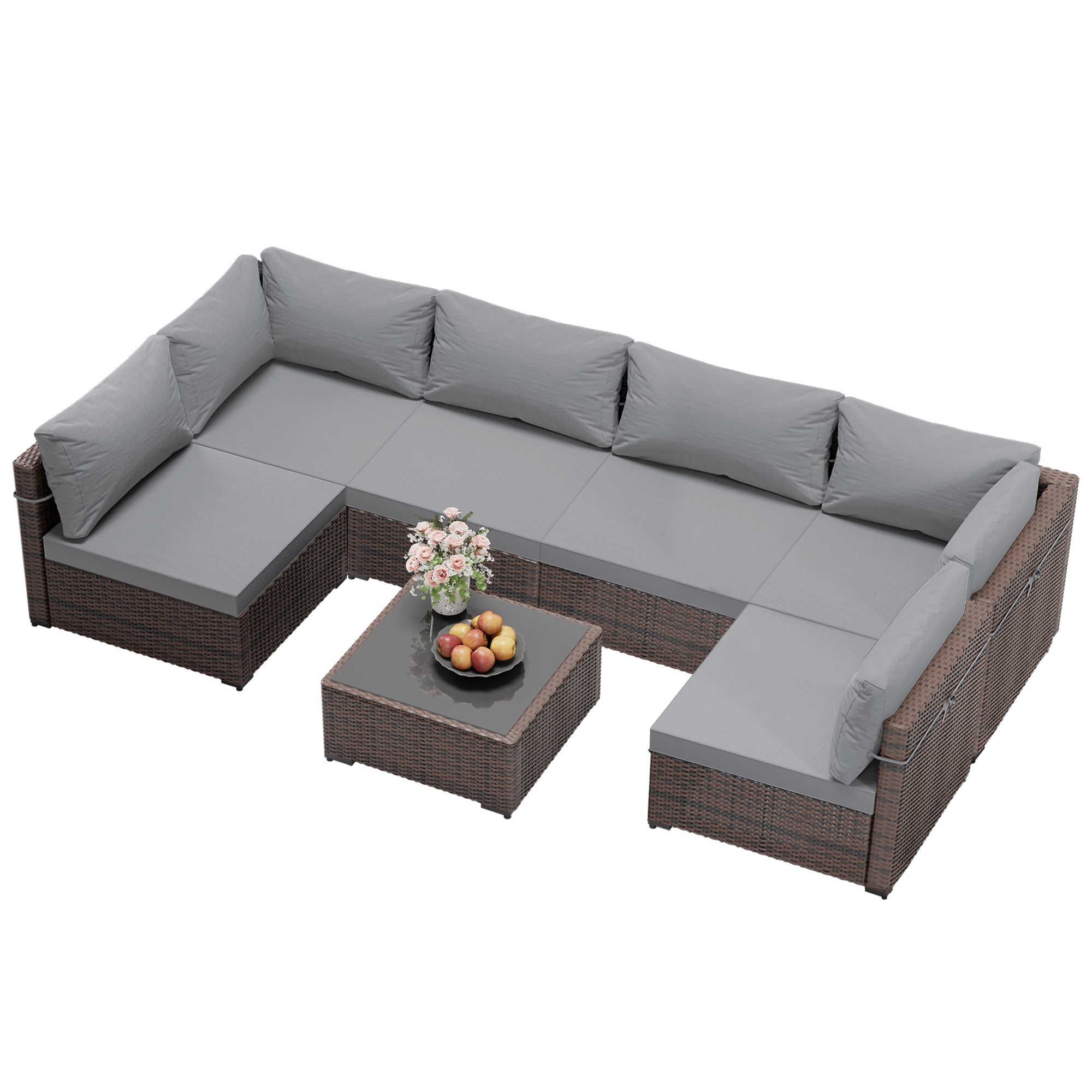 UPHA TBSF-ABC-LGRAY Patio-Conversation-Sets - View #2