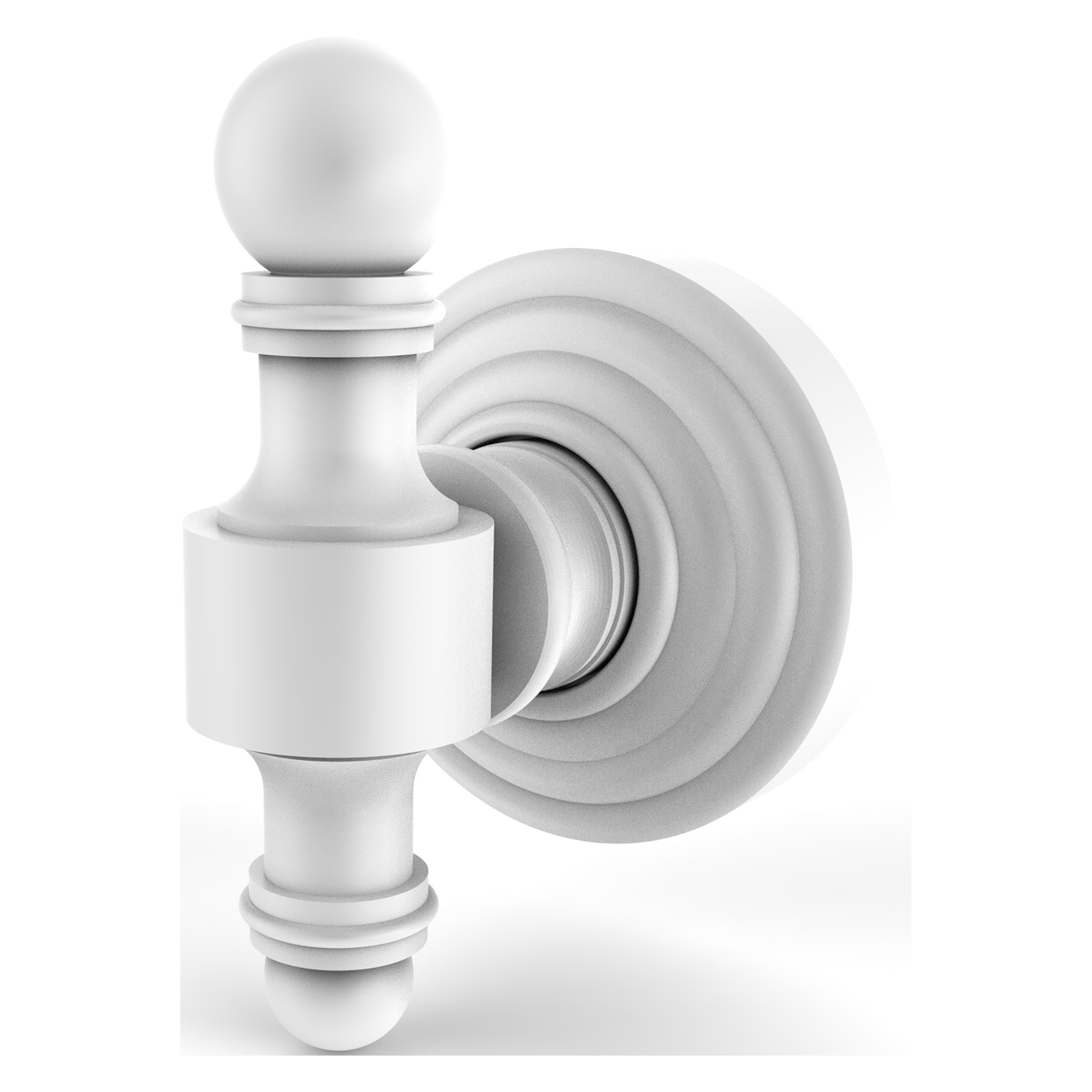 Allied Brass RW-20-WHM Retro Wave Matte White Single -Hook Wall mount Towel Hook