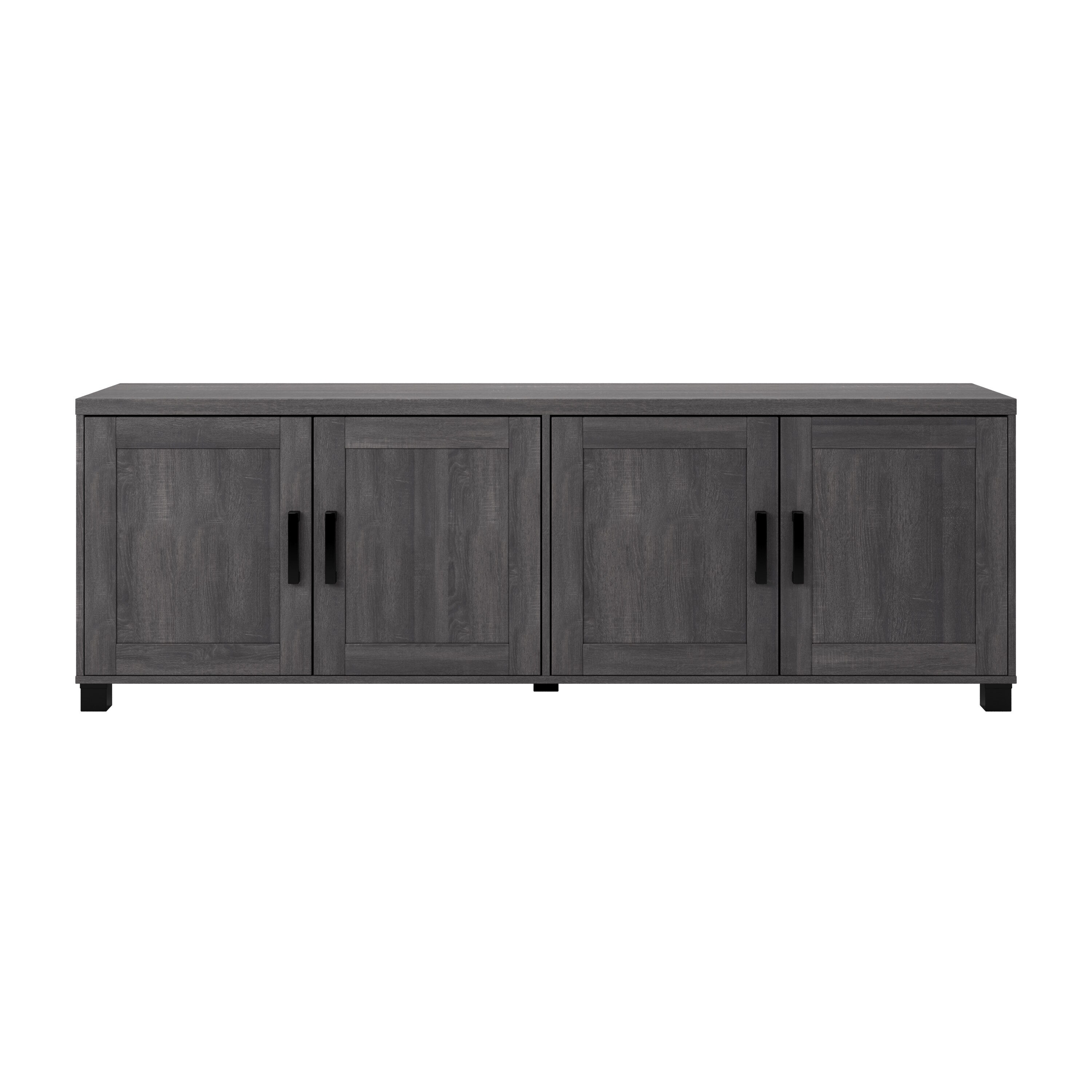 Virlomi Dark Grey 71" TV Stand with Cabinet for TVs up to 85"