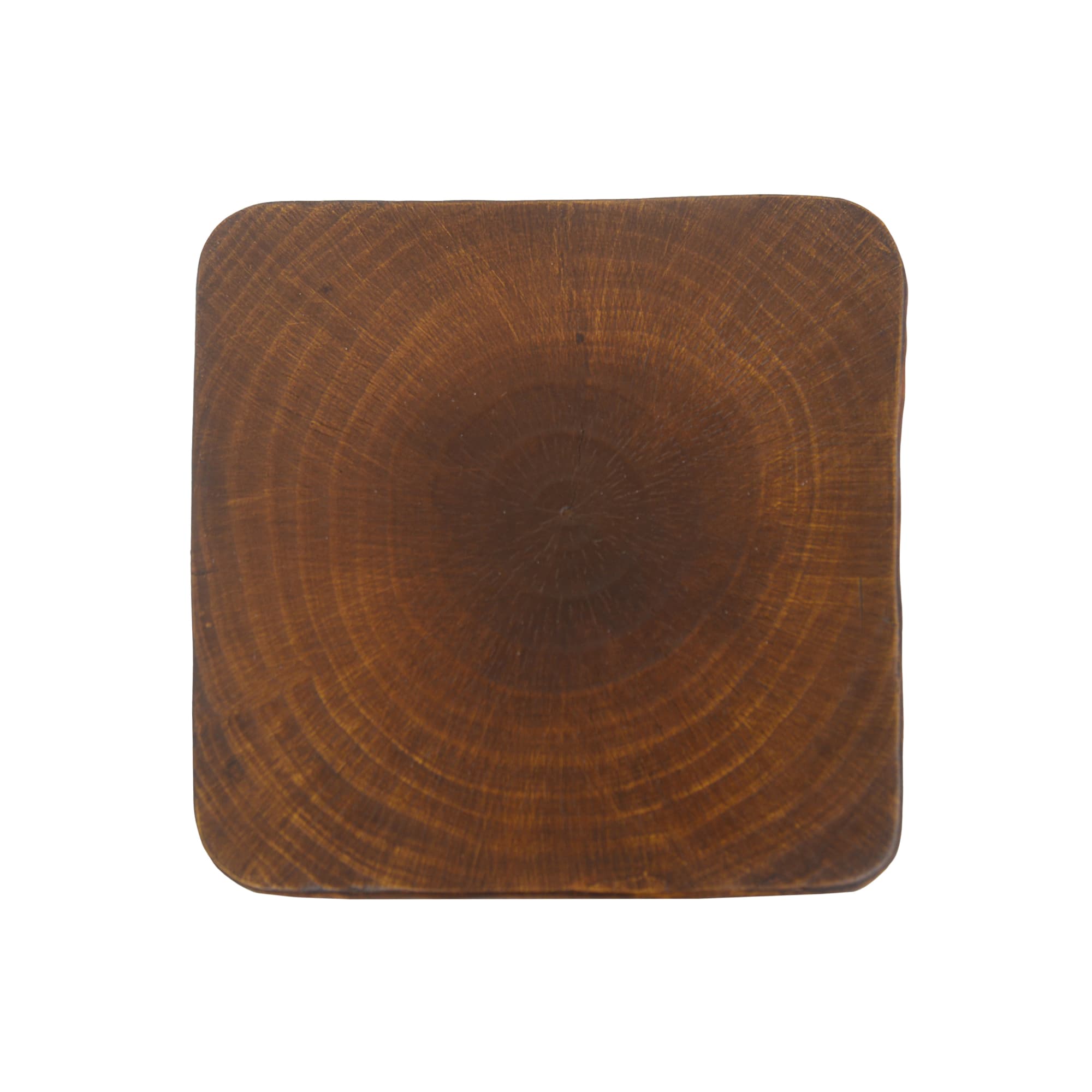Ama Pear Antique Brown Outdoor Twist Shape Side Table Lightweight ...