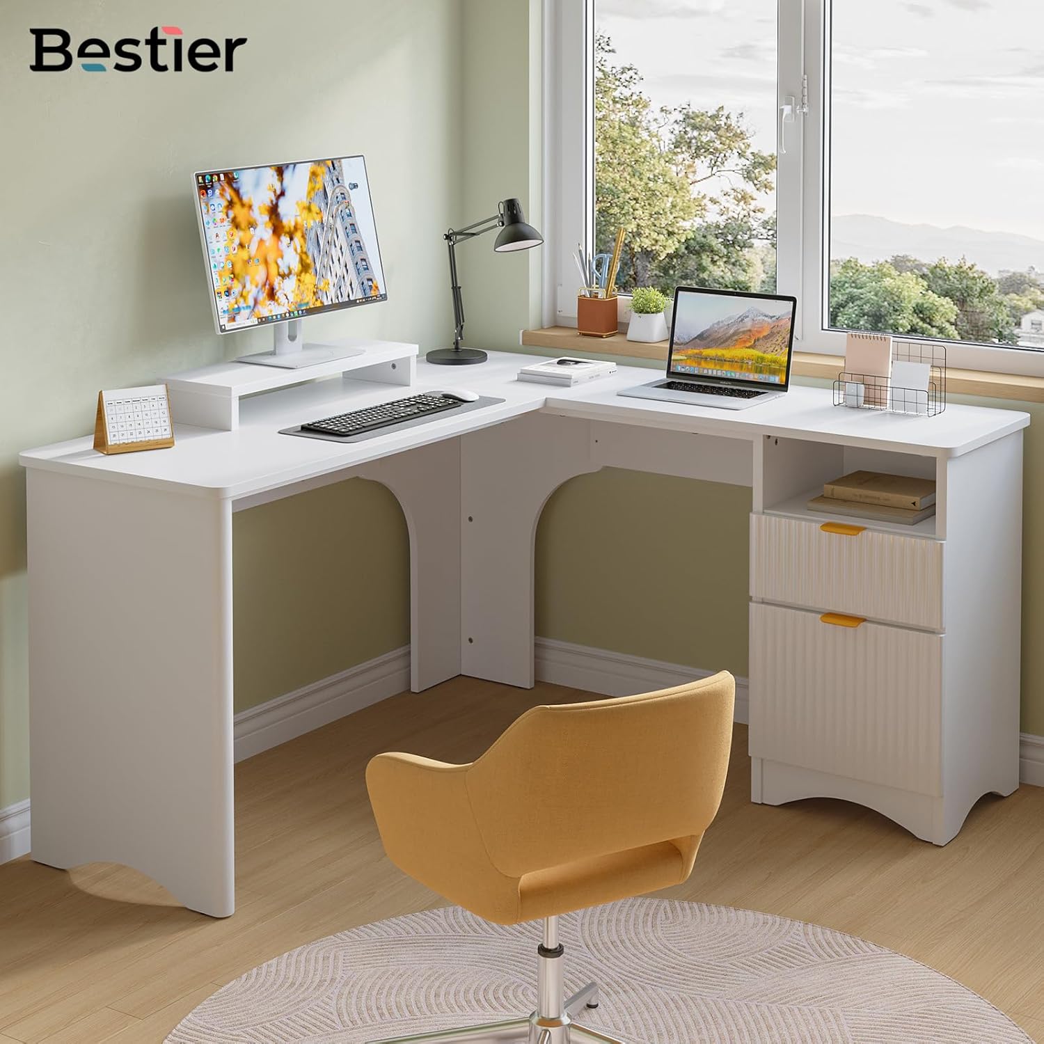 Bestier LOW-H106314M-WHT desks - View #2