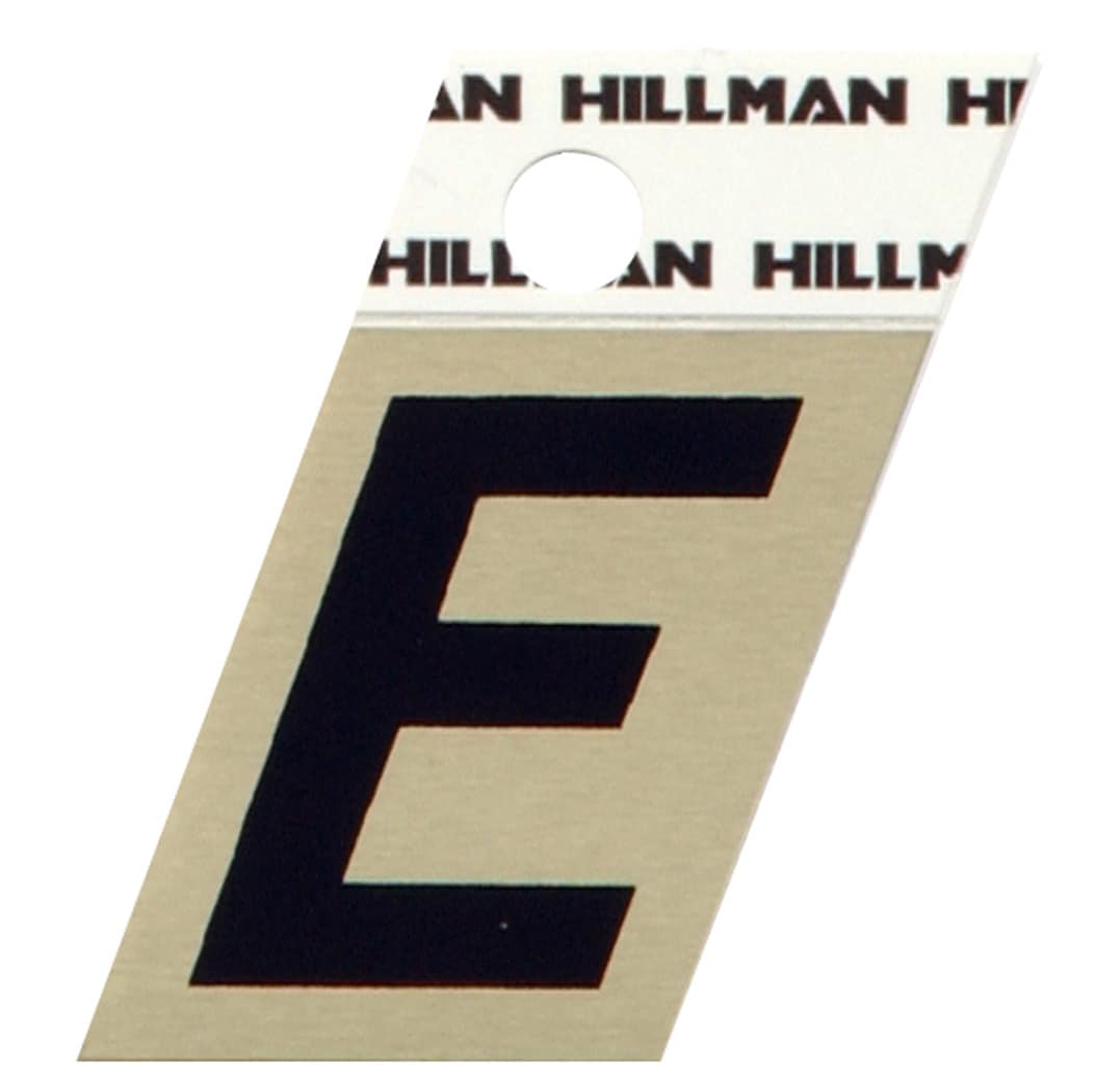 Hillman 840502 1-1/2-in Reflective Black Letter E